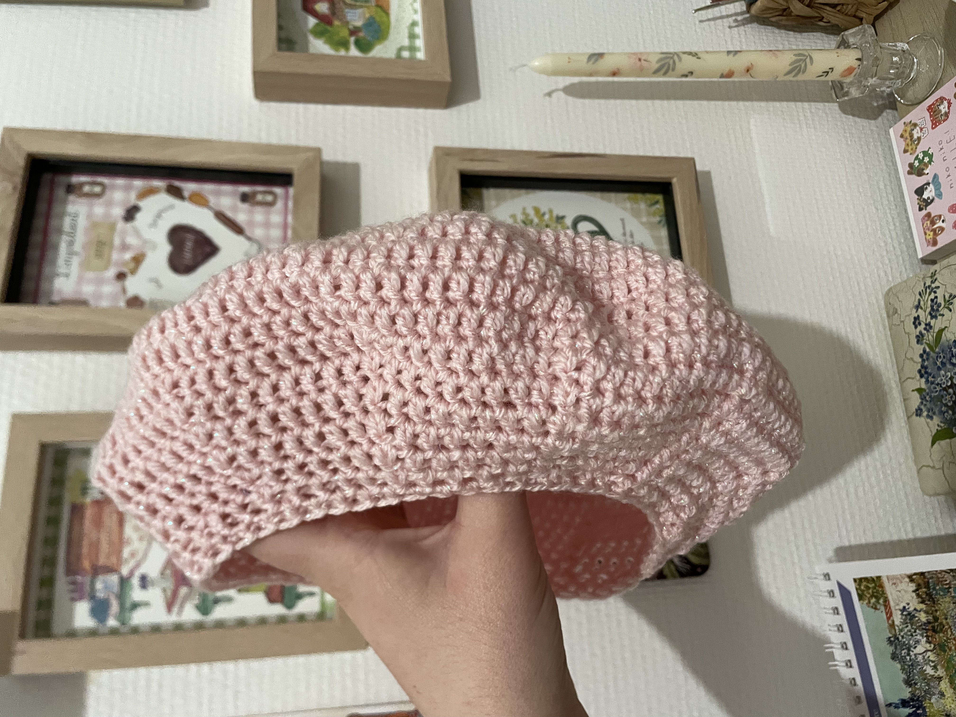 Béret Hiver pailleté - Pâte d'amande