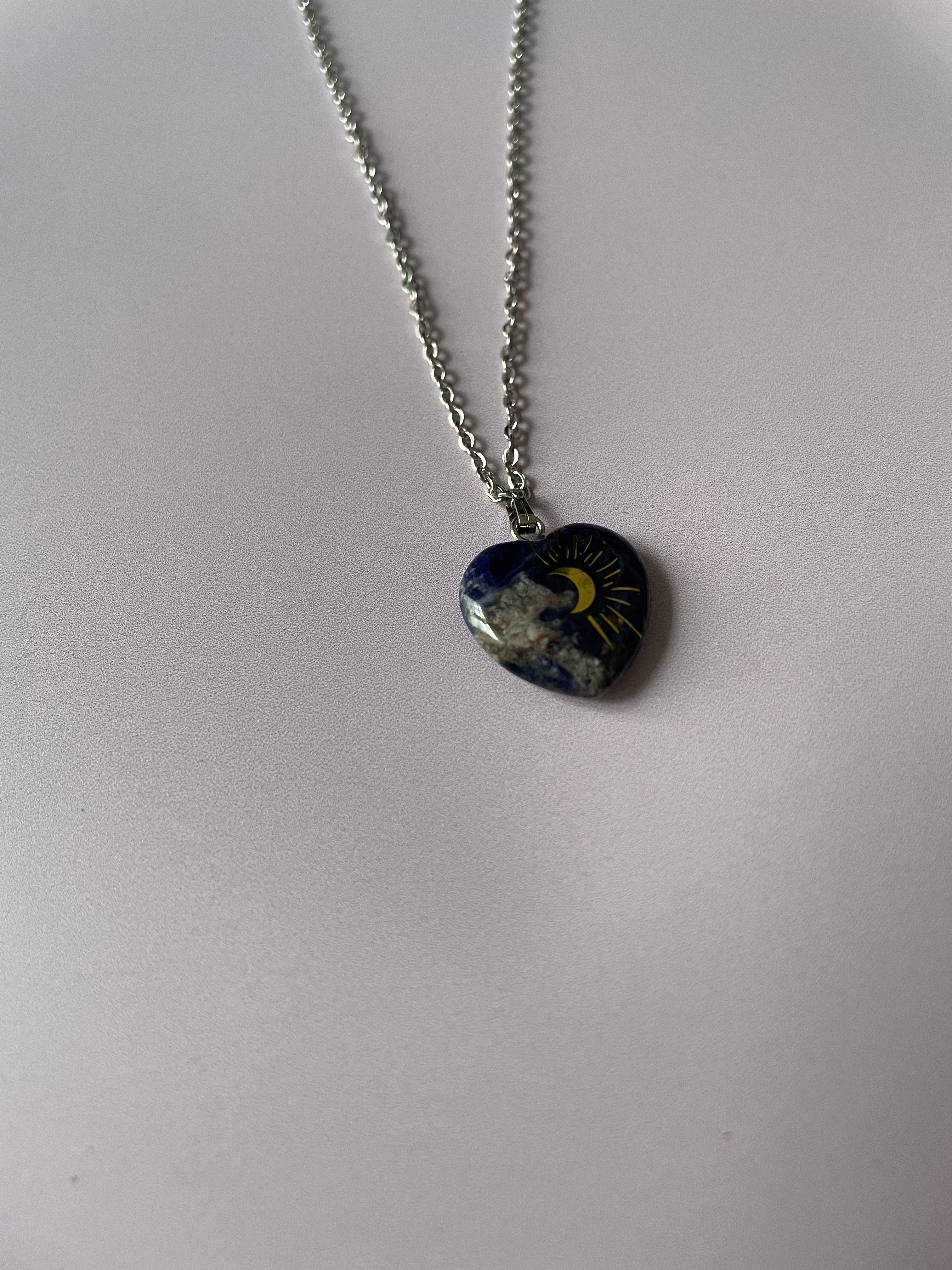 Collier COEUR : sodalite