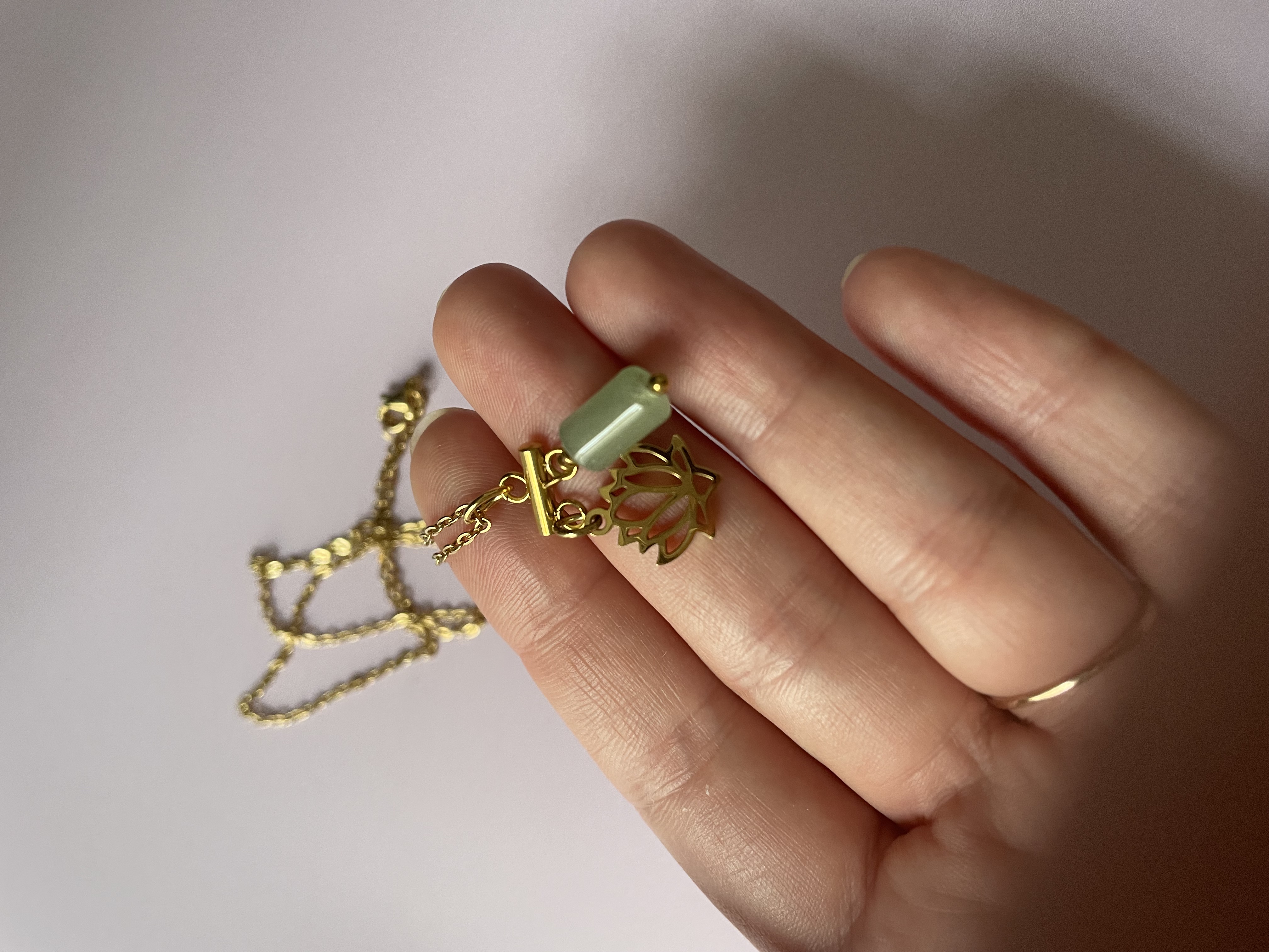 Collier Éveil & Chance : aventurine verte