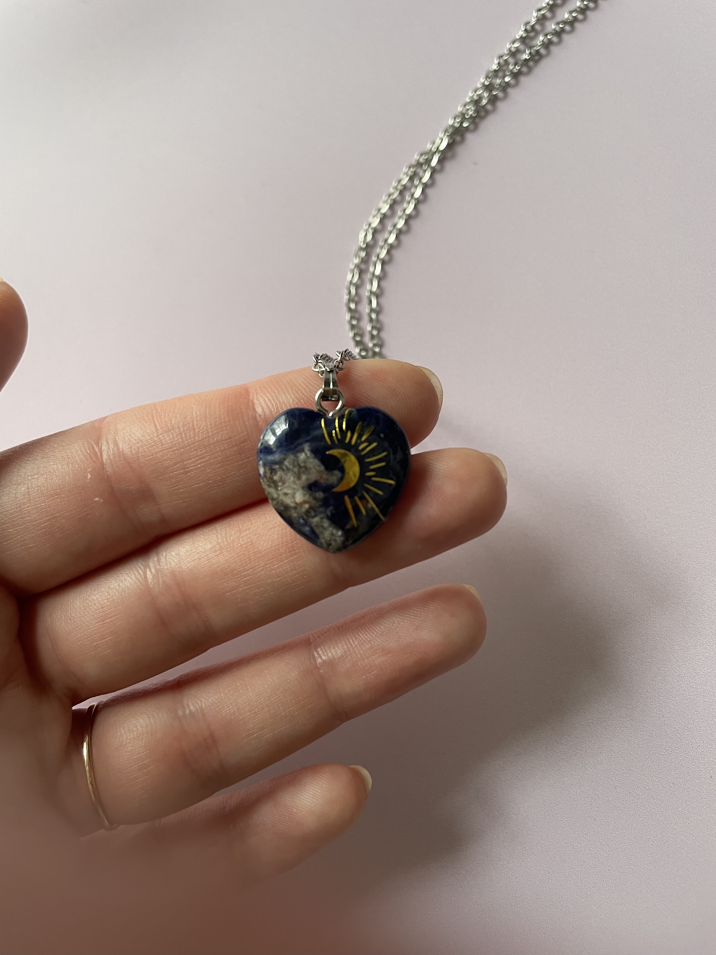 Collier COEUR : sodalite
