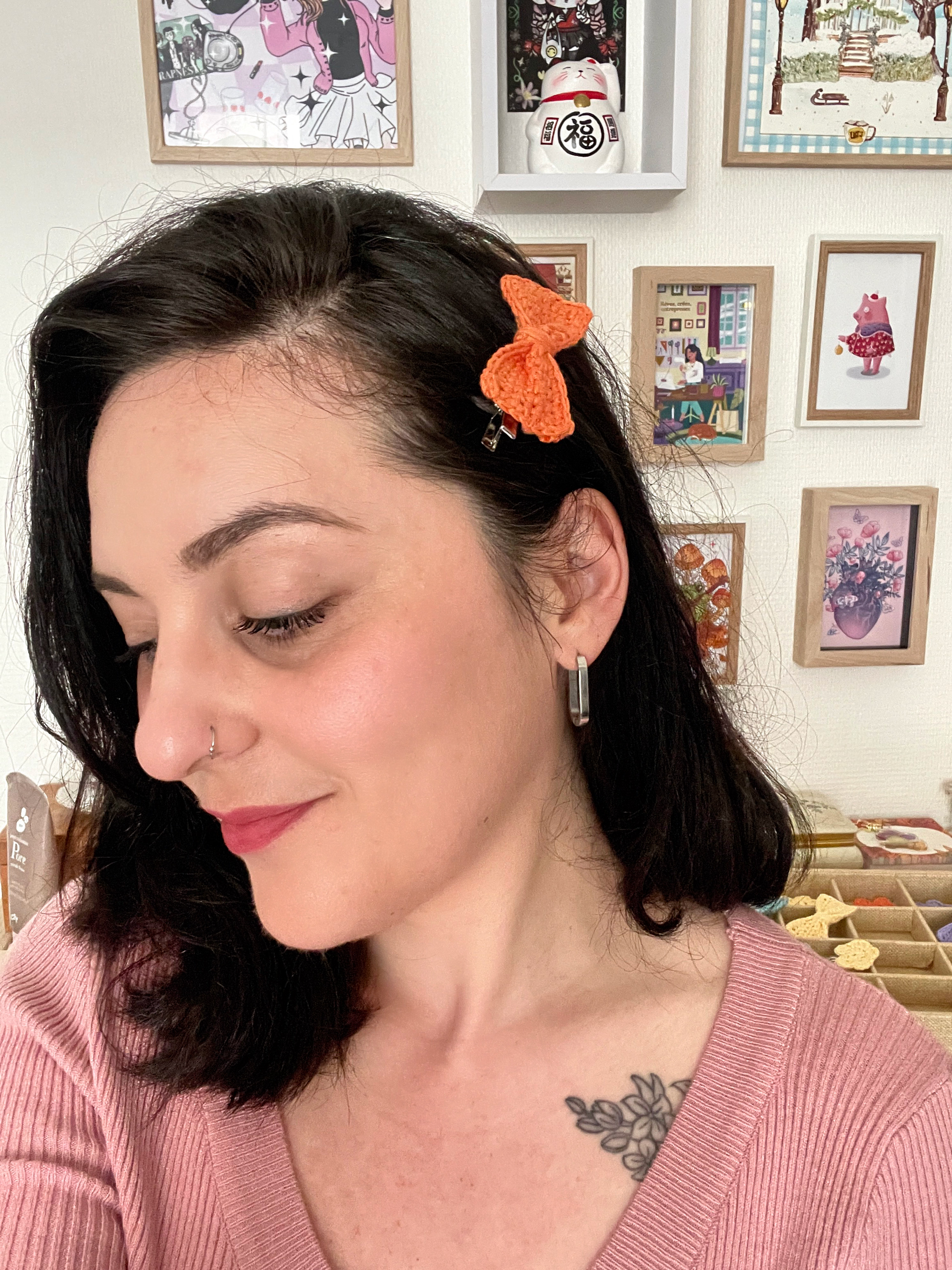 Pince à cheveux "noeud" - Azalée