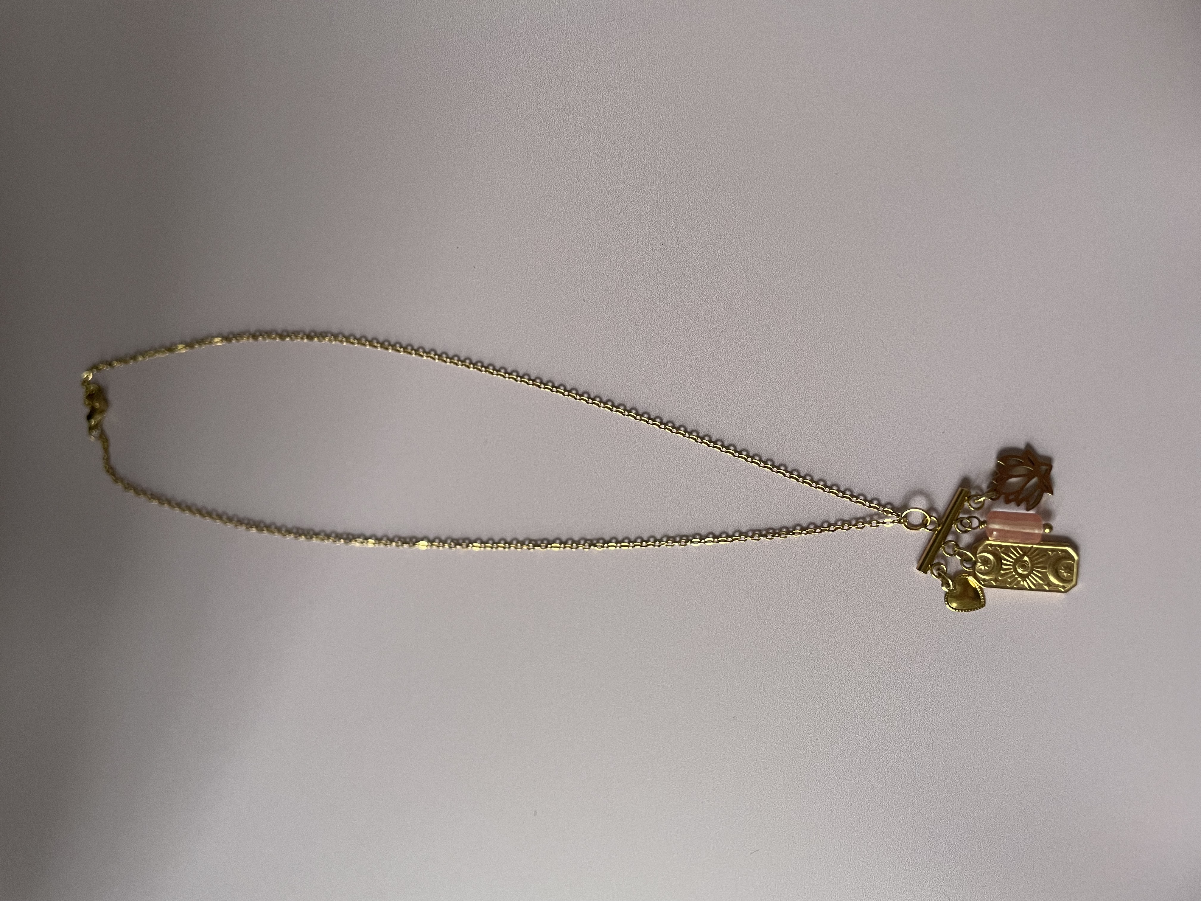 Collier COMBO : éveil & protection - quartz fraise