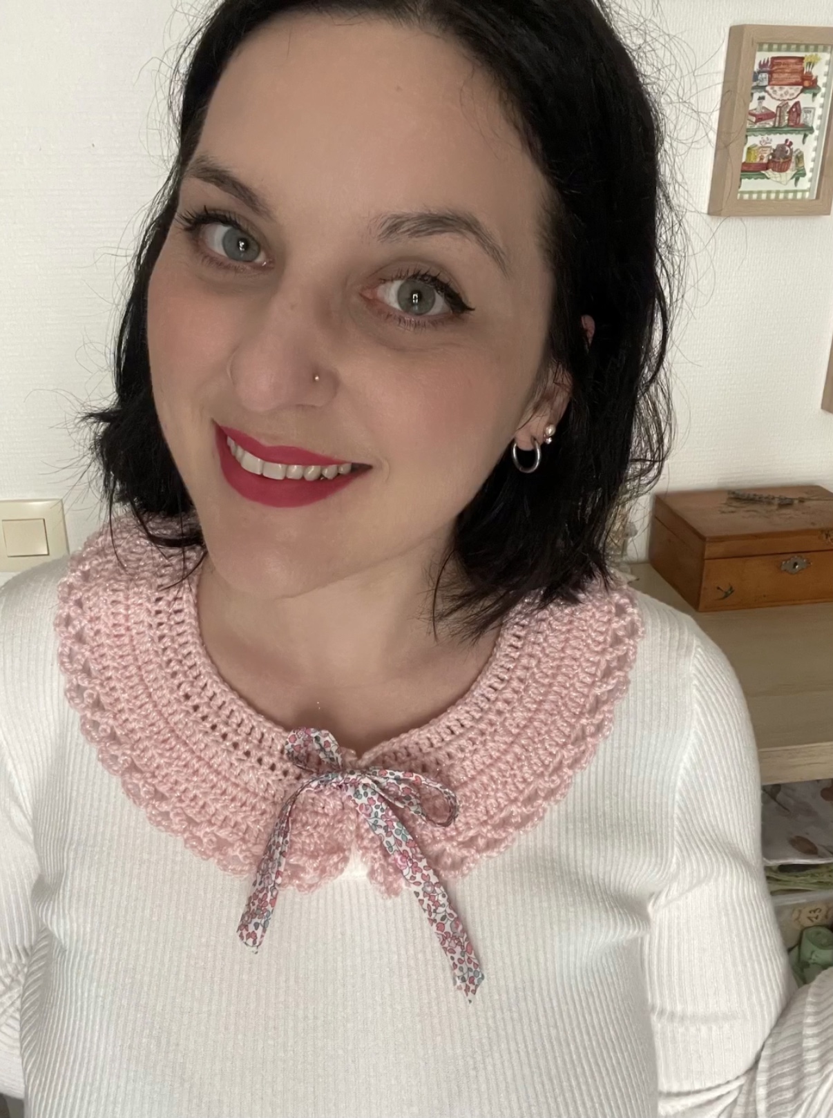 Col dentelle pailleté Pâte d’amande