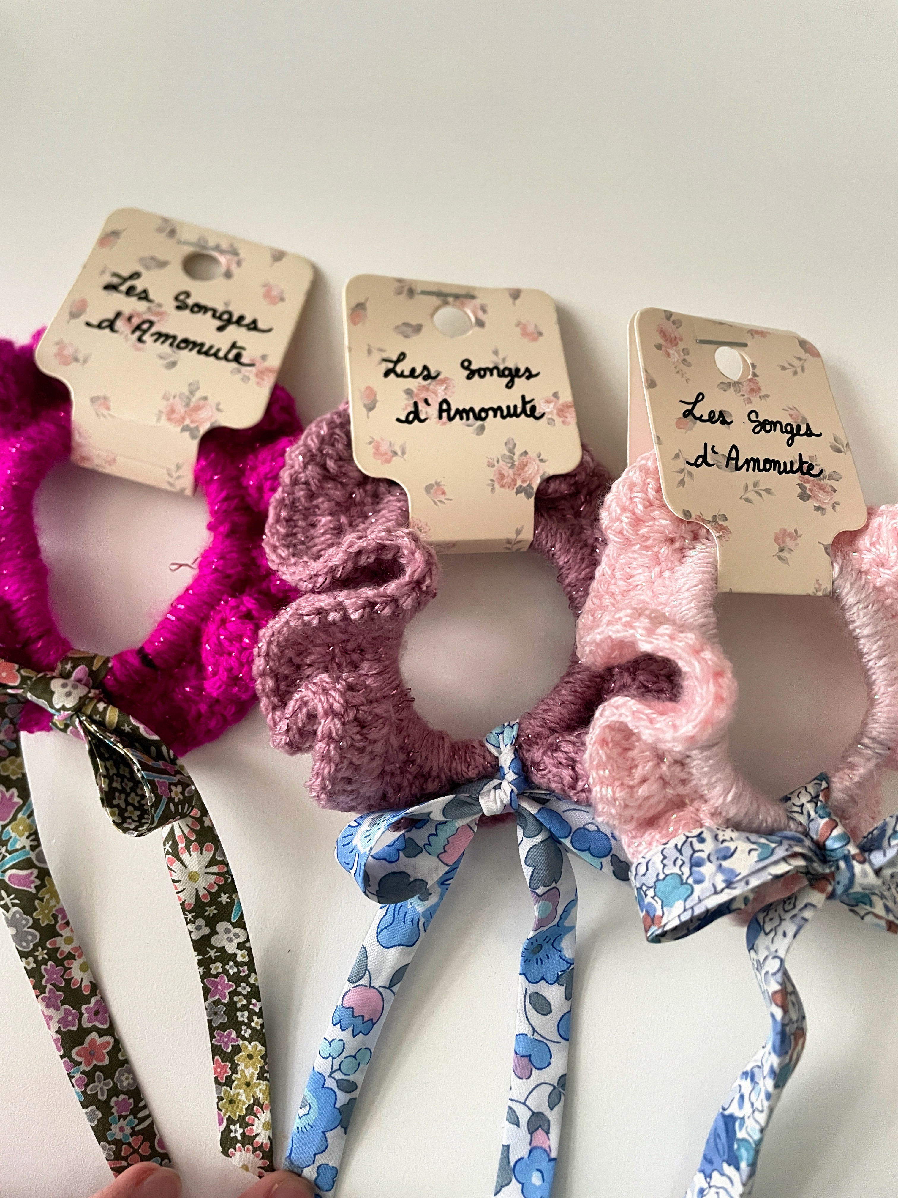 Lot de 3 Chouchous ruban - Rêveries (pailletés)