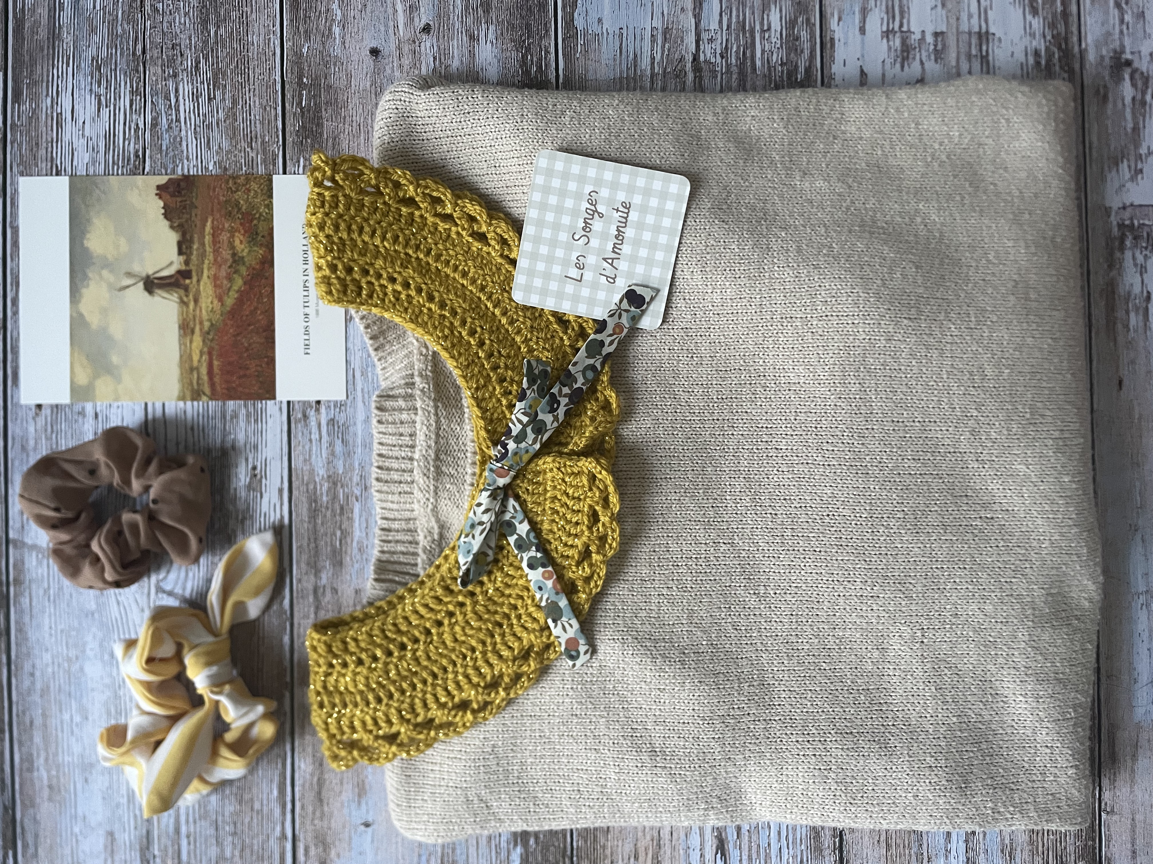 Col dentelle pailleté Pain d’épices