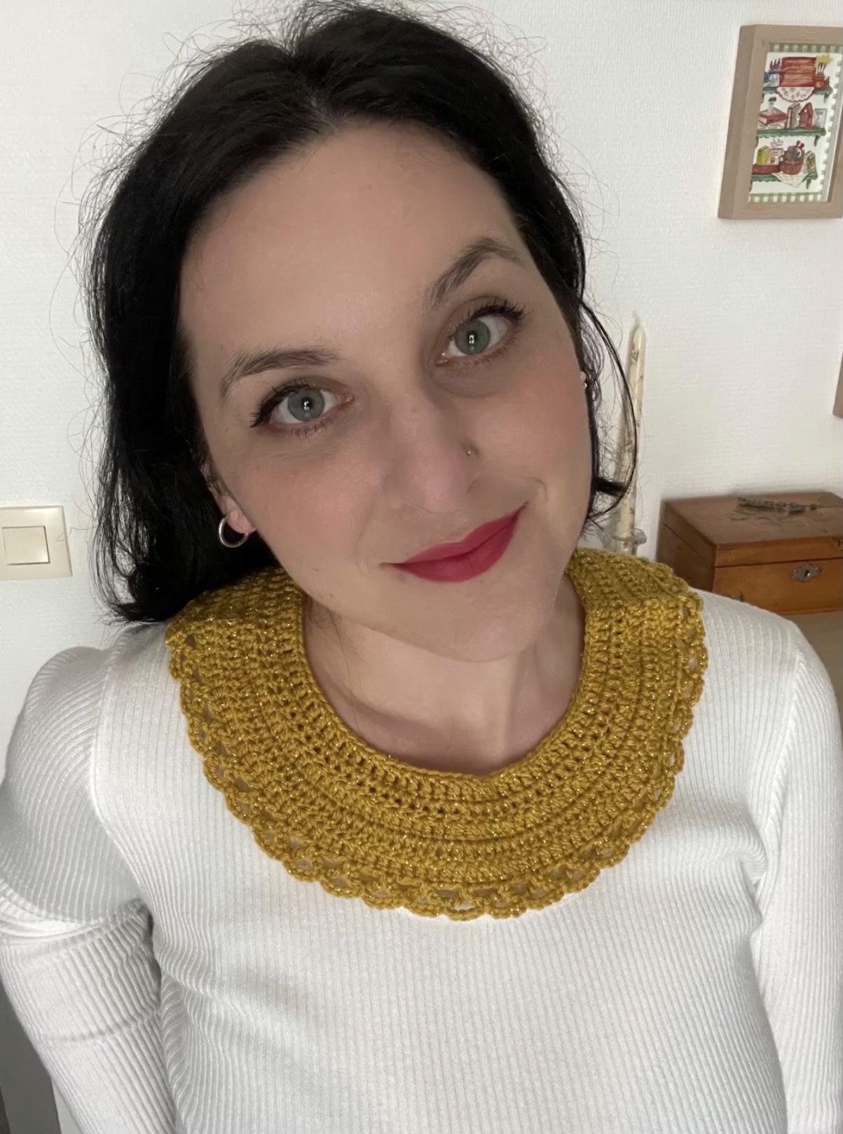 Col dentelle pailleté Pain d’épices