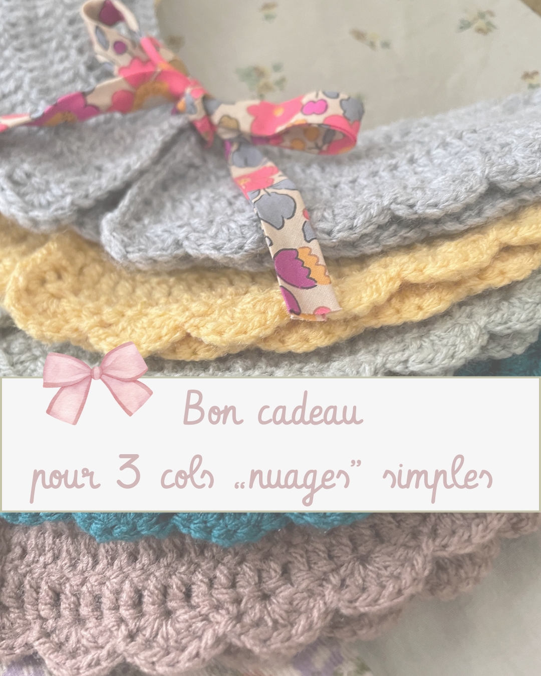 Bon cadeau pour 3 cols "nuages" simples