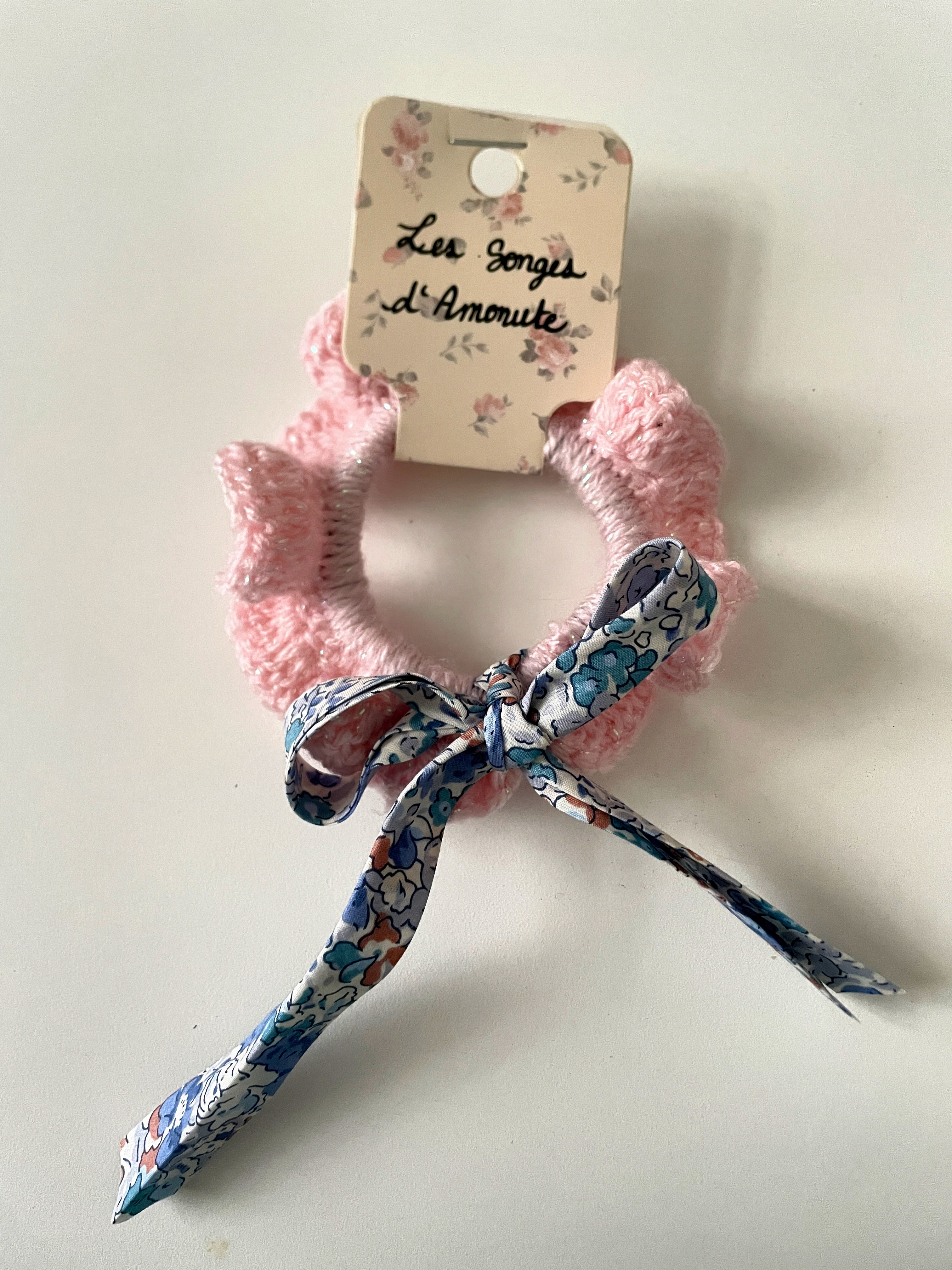 Chouchou ruban - Magnolia (pailleté)accessoi