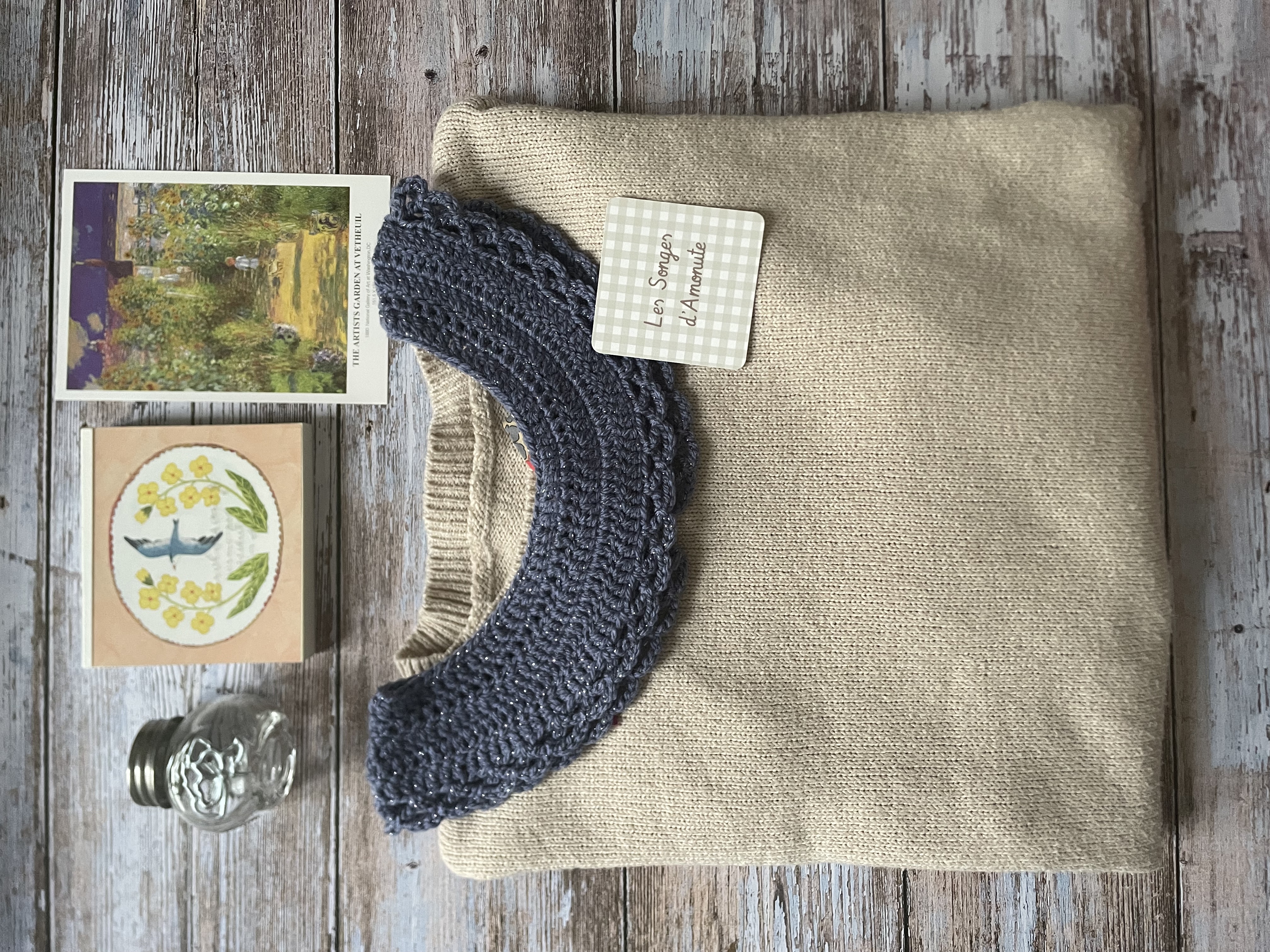 Col dentelle pailleté Baies sucrées