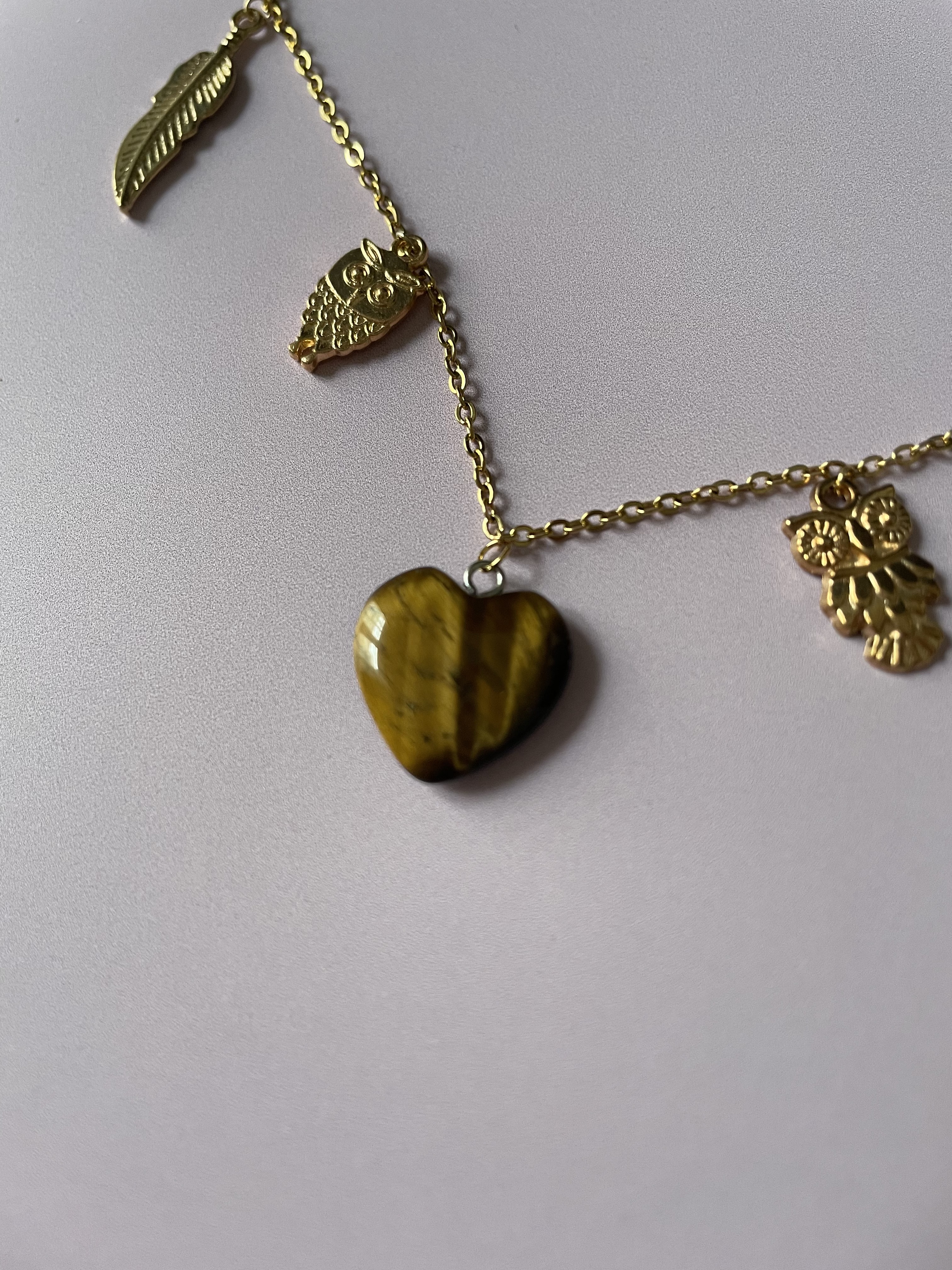 Collier ras-de-cou : oeil de tigre