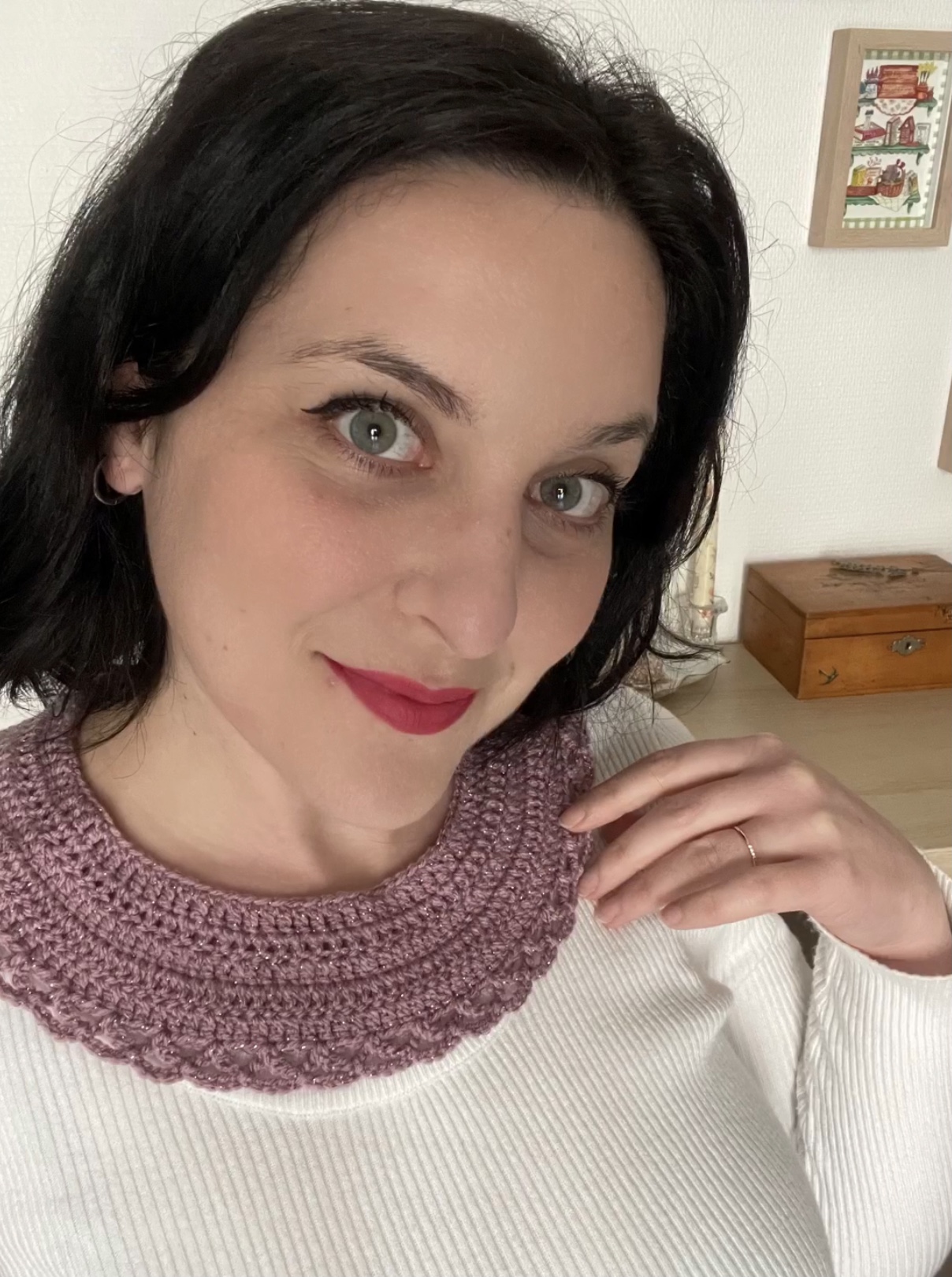 Col dentelle pailleté Biscuit glacé