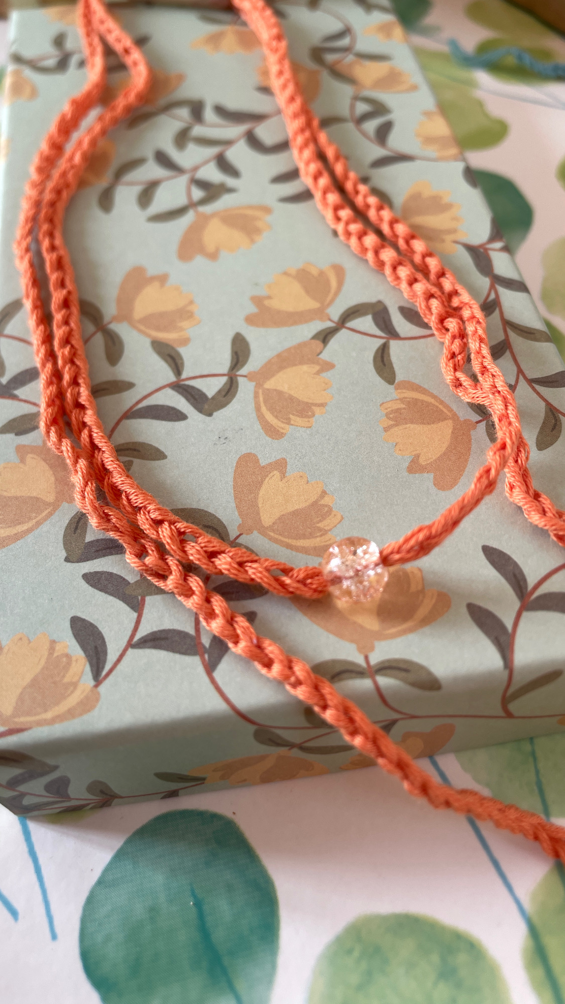 Collier choker Sorbet orange