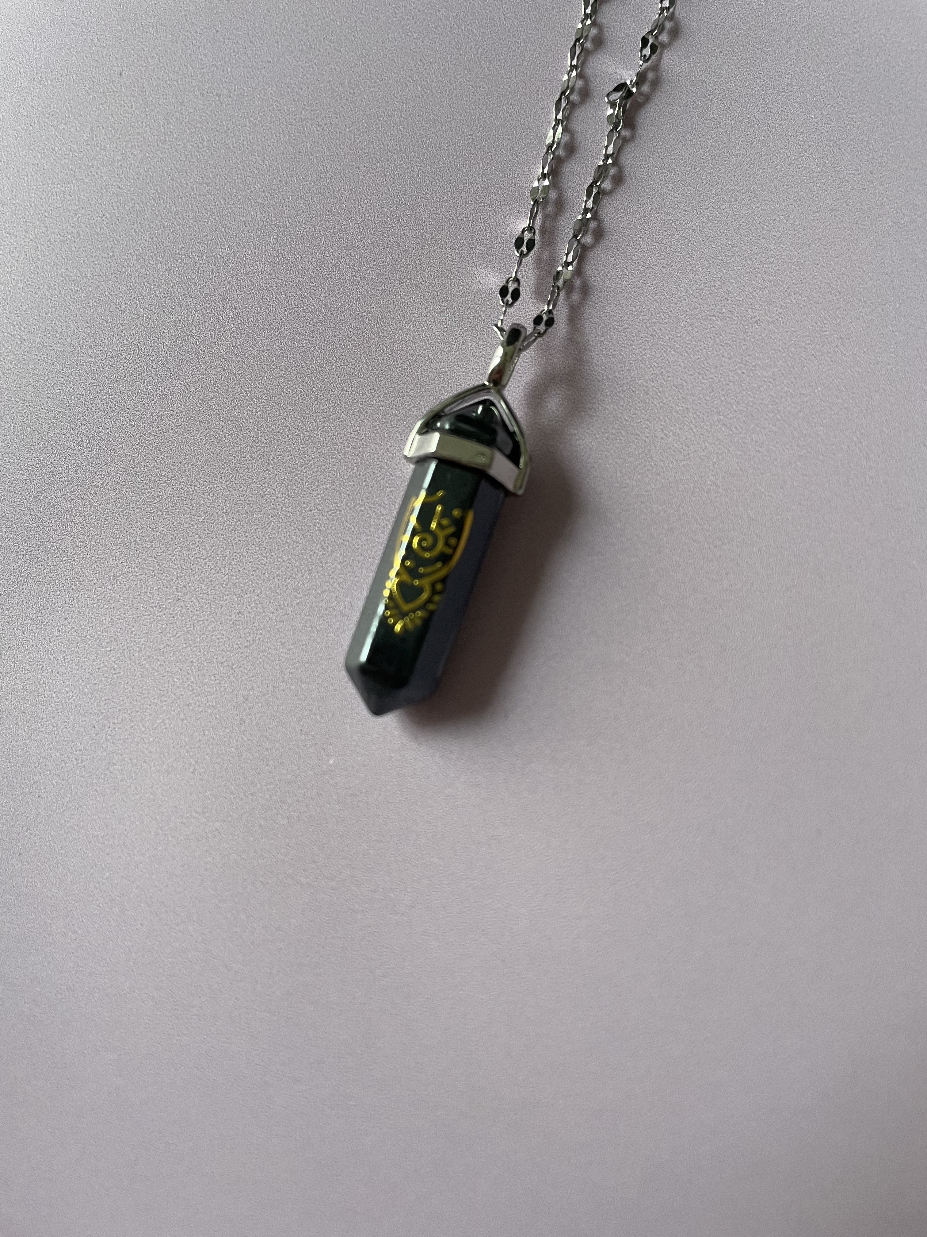 Collier POINTE : hématite