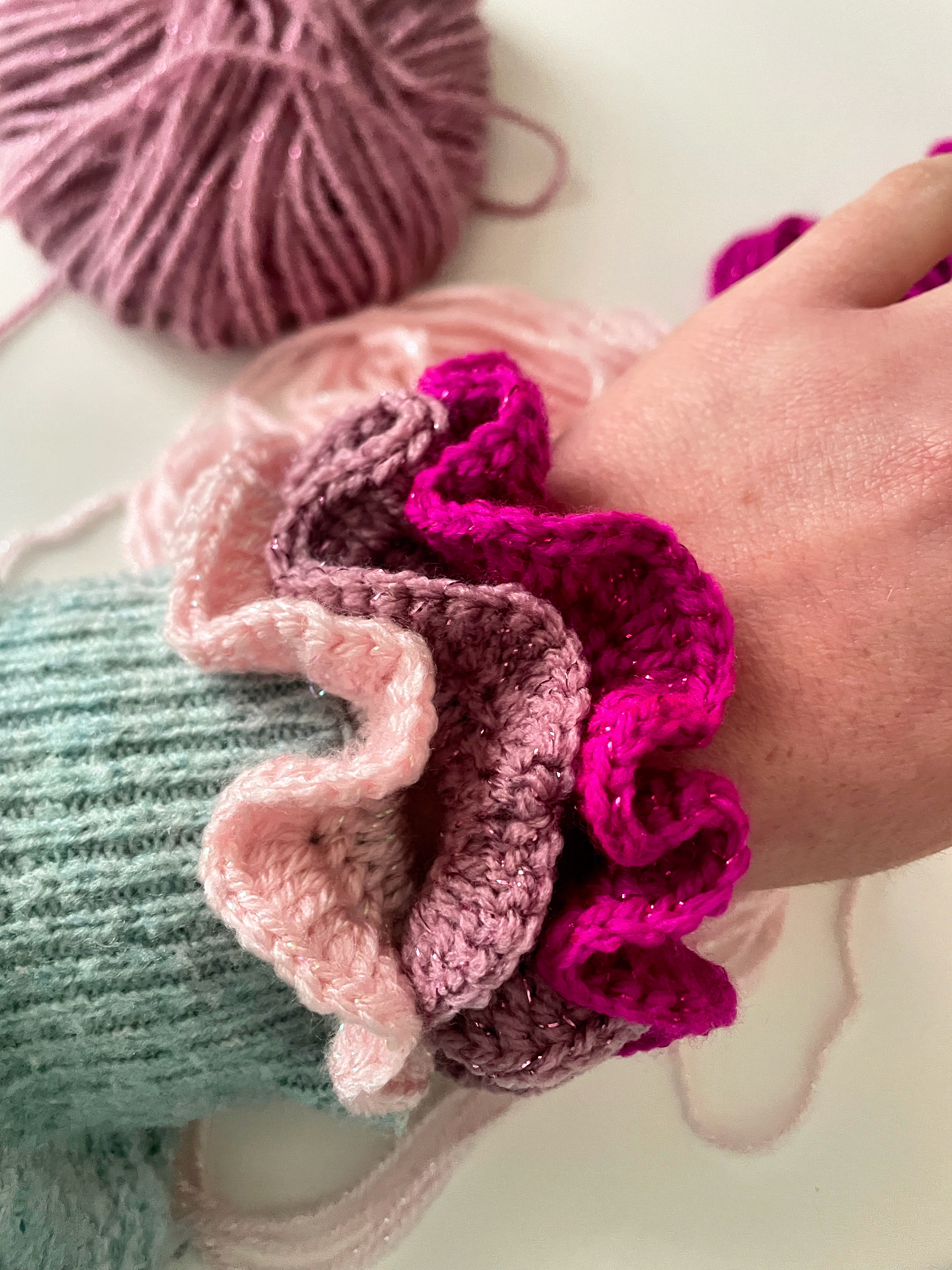 Chouchou ruban - Magnolia (pailleté)accessoi