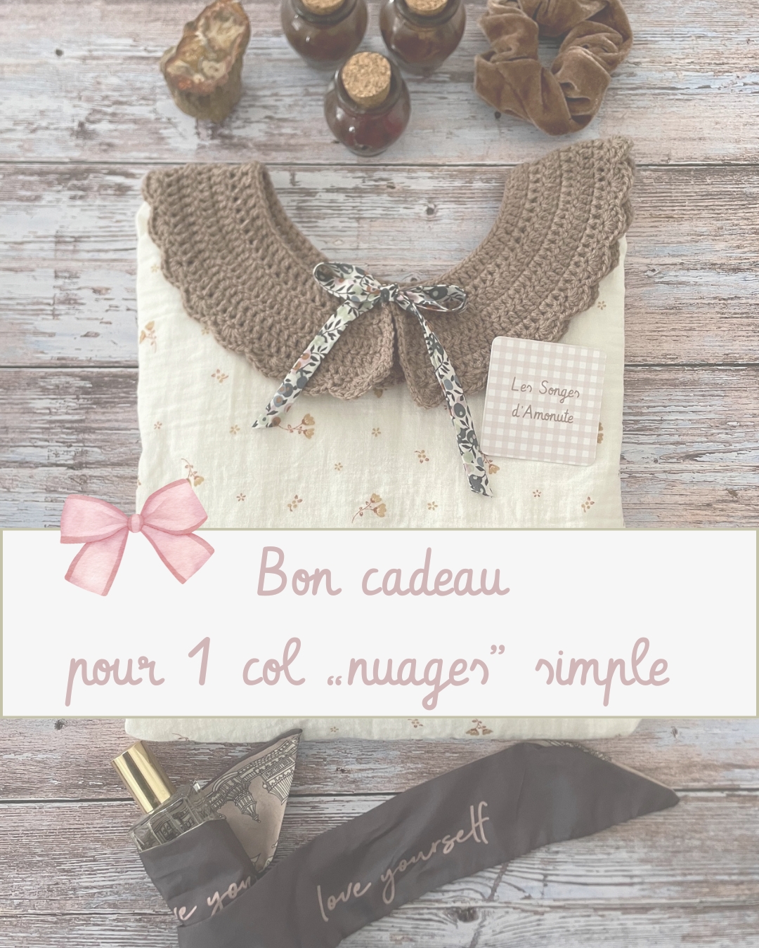 Bon cadeau pour 1 col "nuages" simple