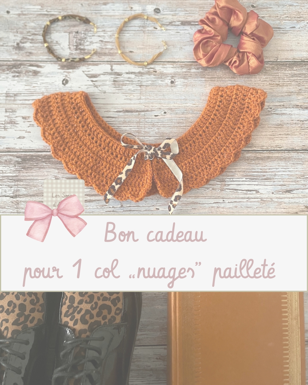 Bon cadeau pour 1 col "nuages" pailleté