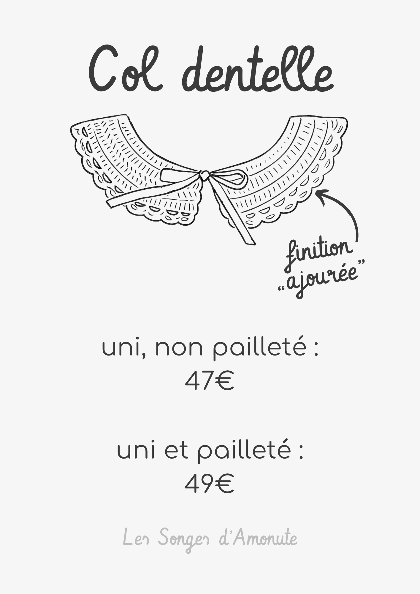 Col personnalisé - dentelle