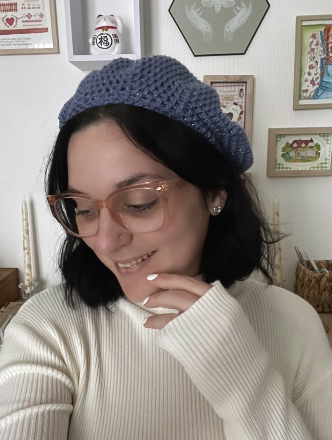 Béret Hiver pailleté - Baies sucrées