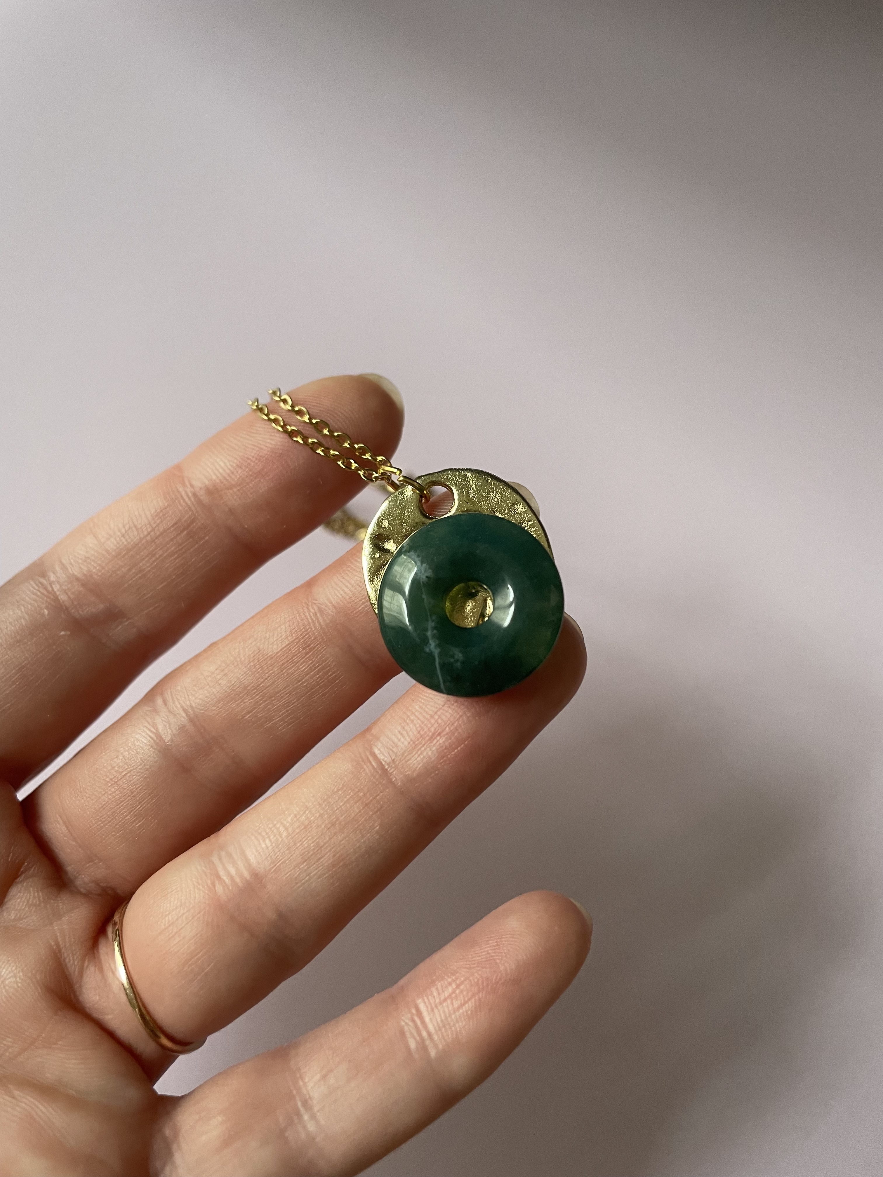 Collier NATURE : agate mousse