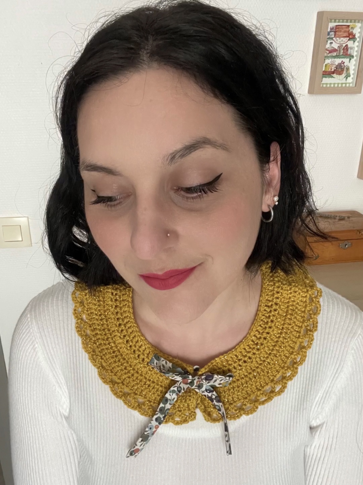 Col dentelle pailleté Pain d’épices