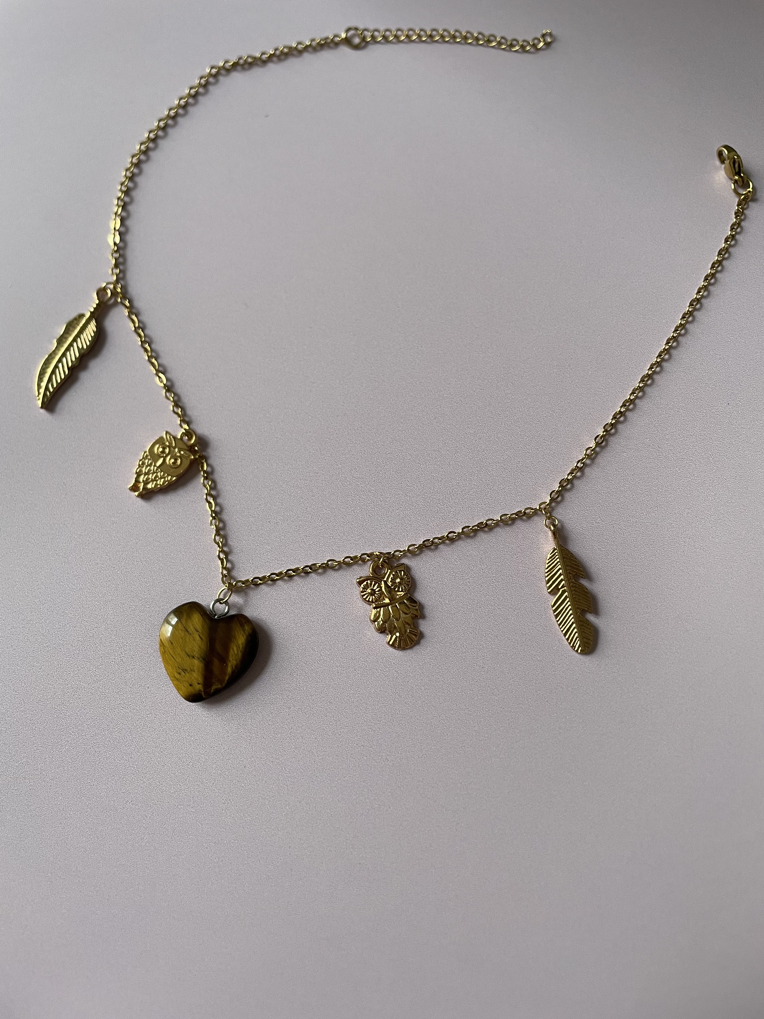 Collier ras-de-cou : oeil de tigre