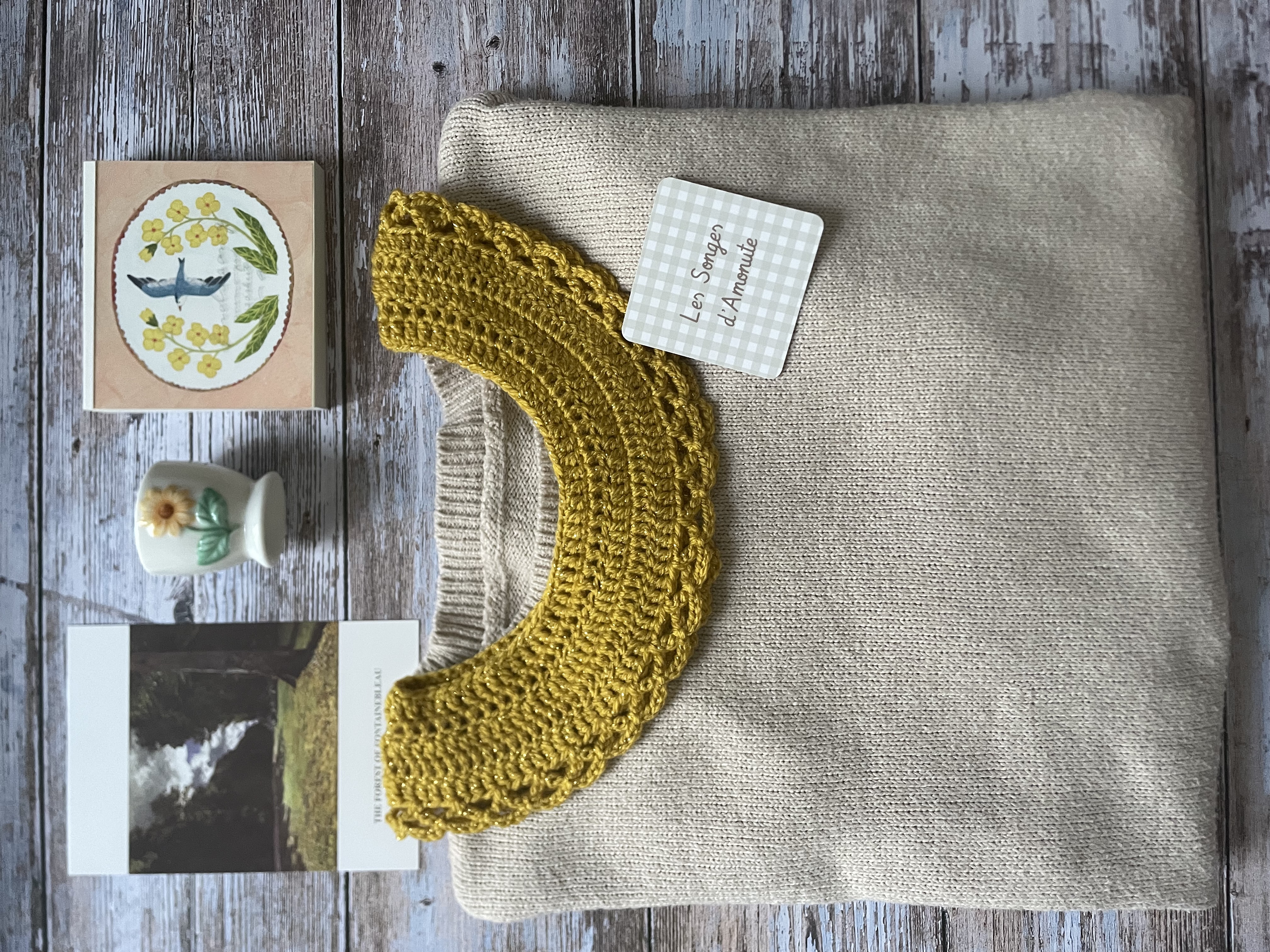 Col dentelle pailleté Pain d’épices