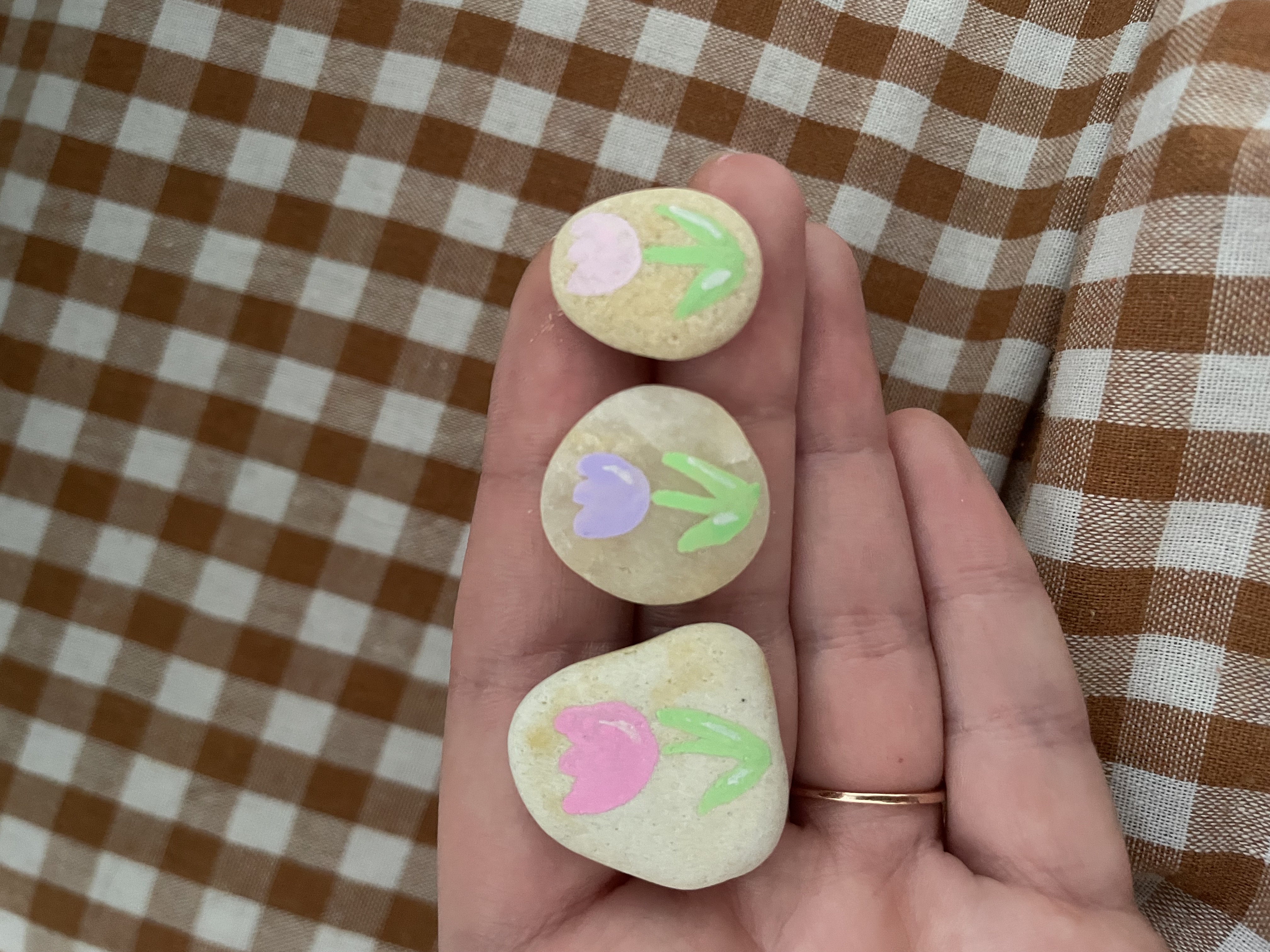 Pierres de créativité : tulipes x 3