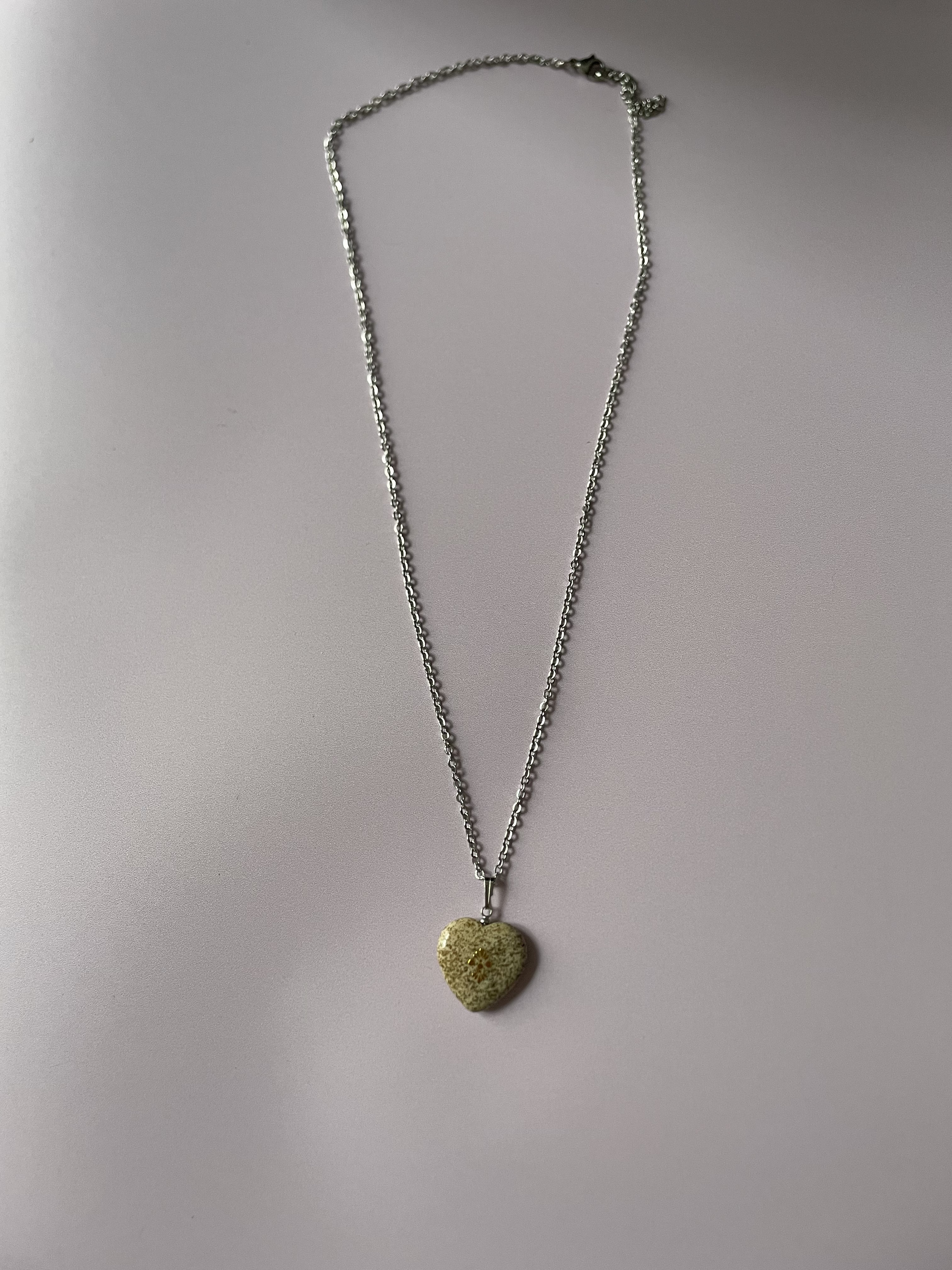 Collier COEUR : jaspe paysage