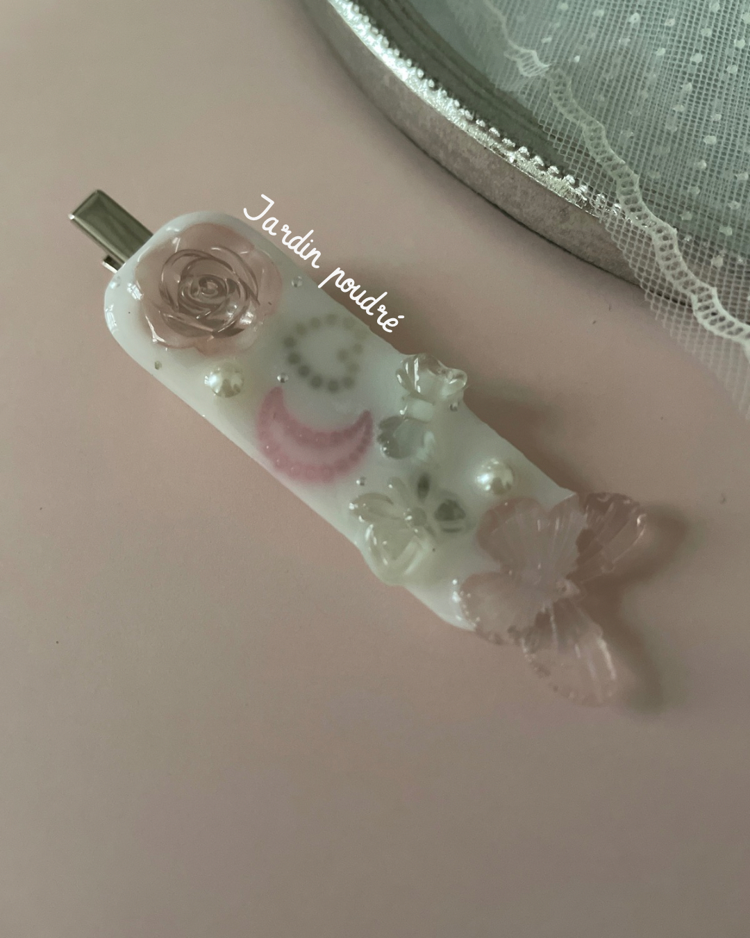 Pince à cheveux : Jardin poudré