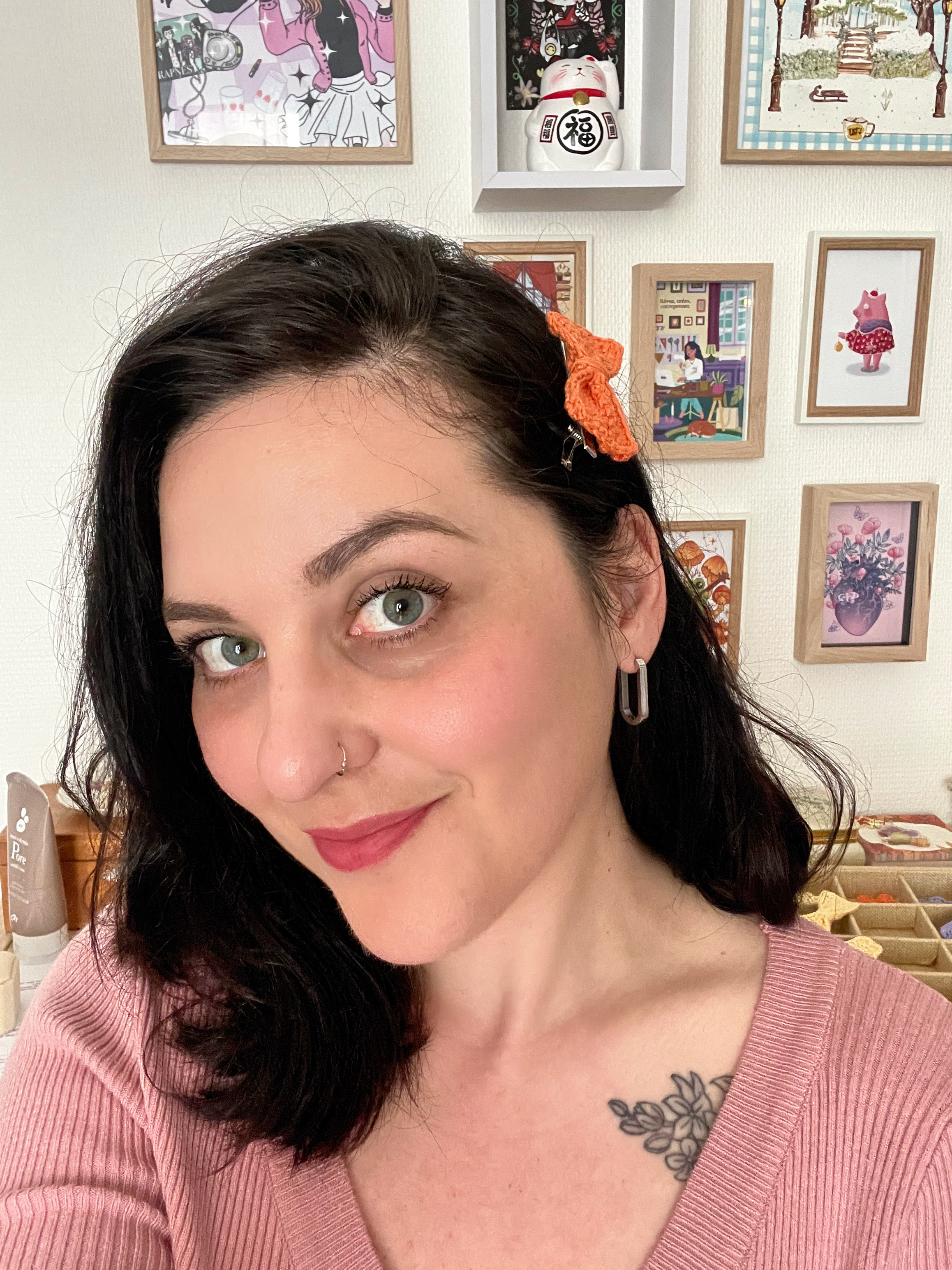 Pince à cheveux "noeud" - Azalée