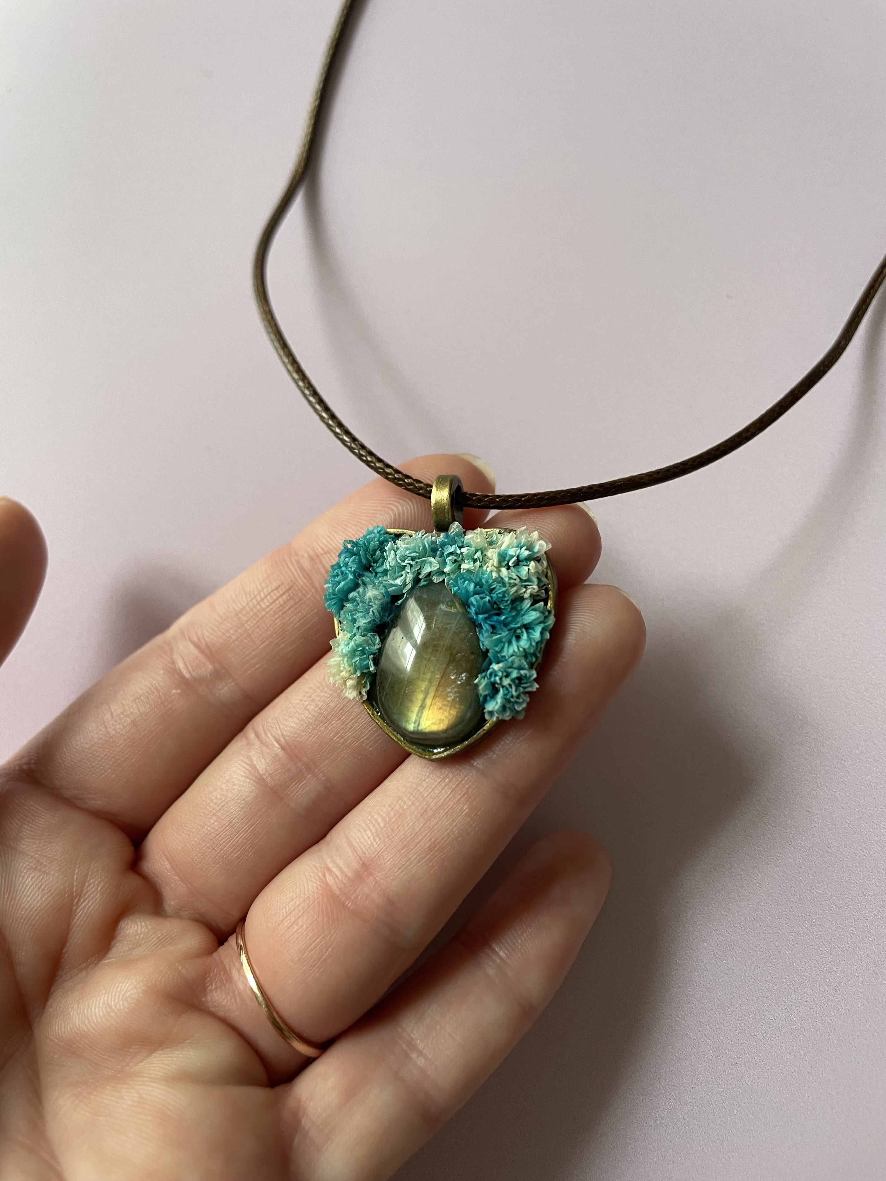 Collier COEUR D’ÉTÉ : labradorite