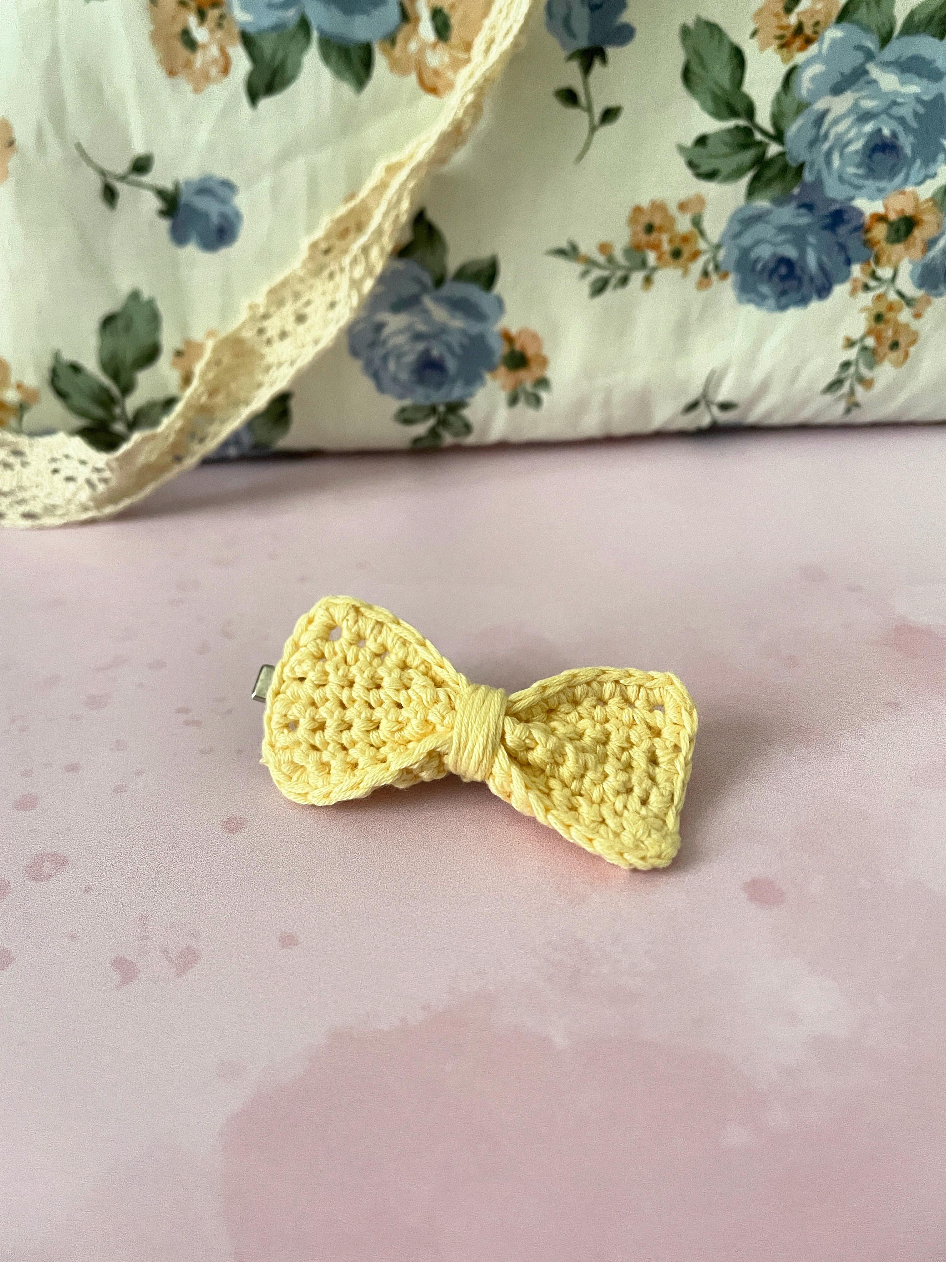 Pince à cheveux "noeud" - Forsythia