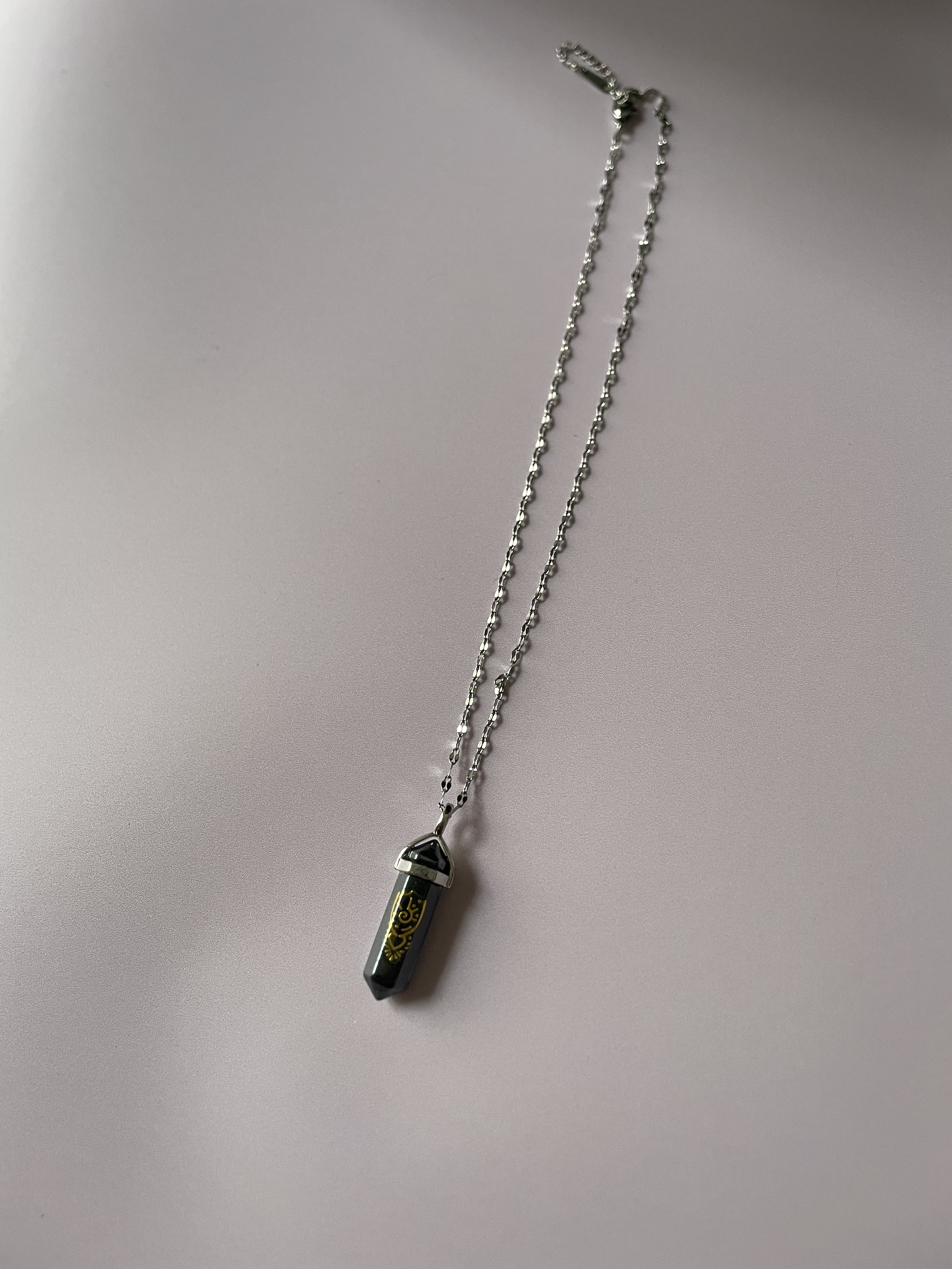 Collier POINTE : hématite