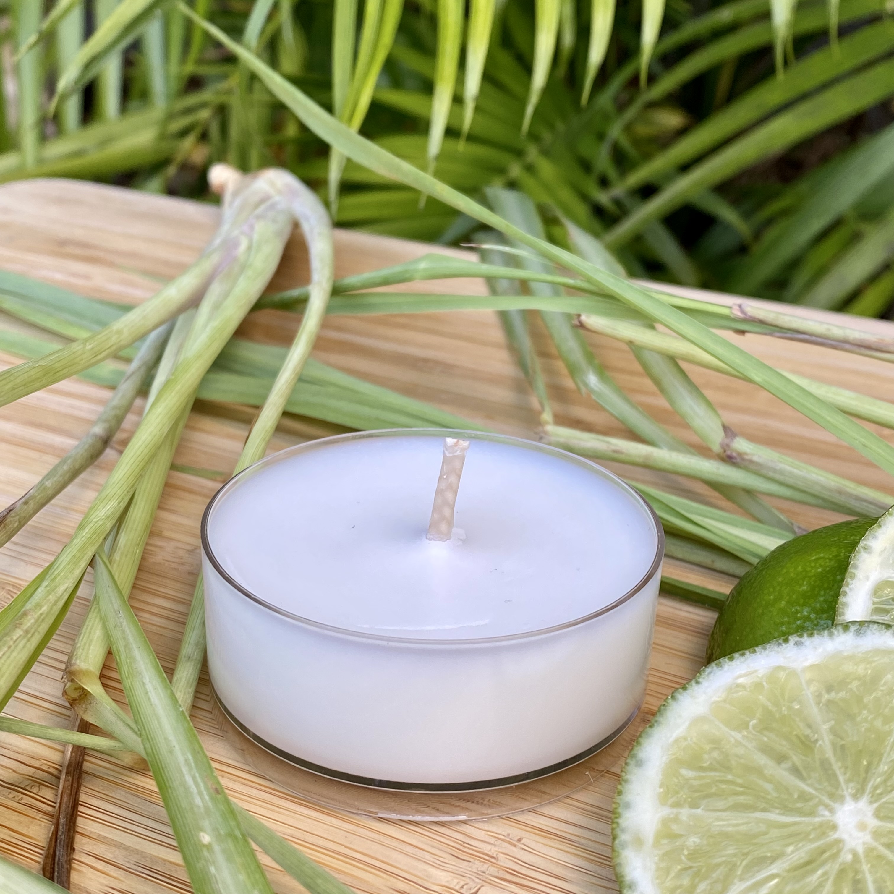 Lemongrass and Persian Lime Coconut Soy Maxi Tealight Candle