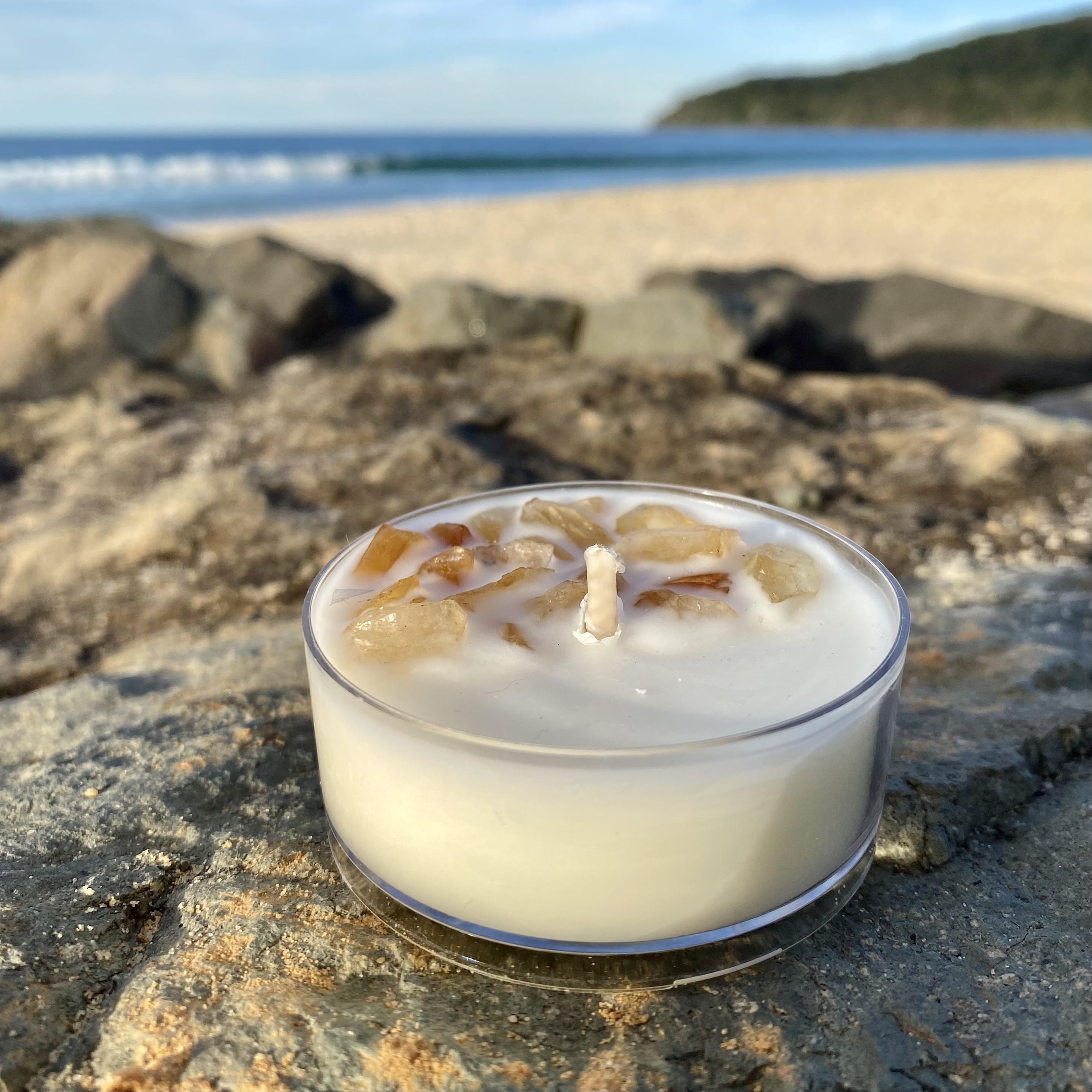 Amalfi Coast Coconut Soy Citrine Maxi Tealight Candle