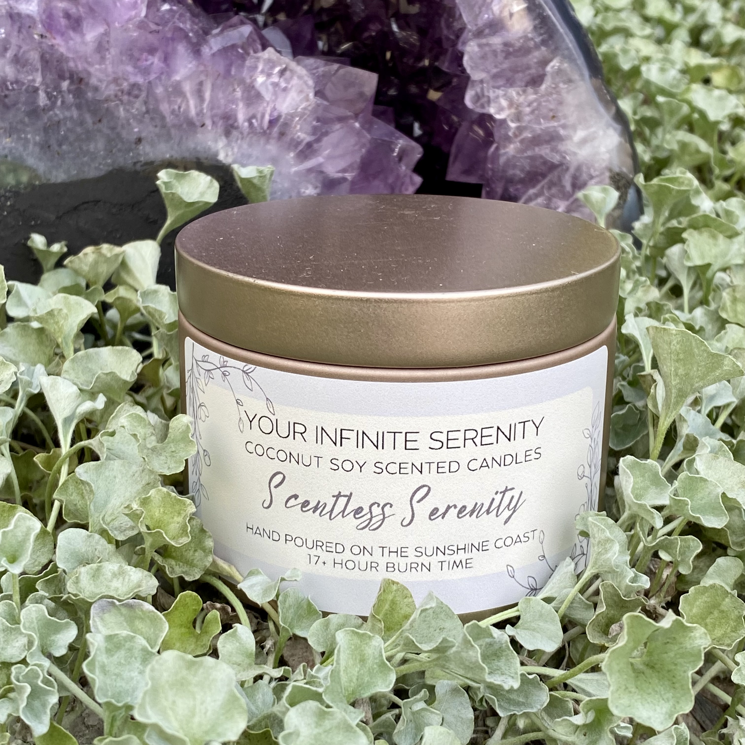 Scentless Serenity Small Coconut Soy Candle Tin