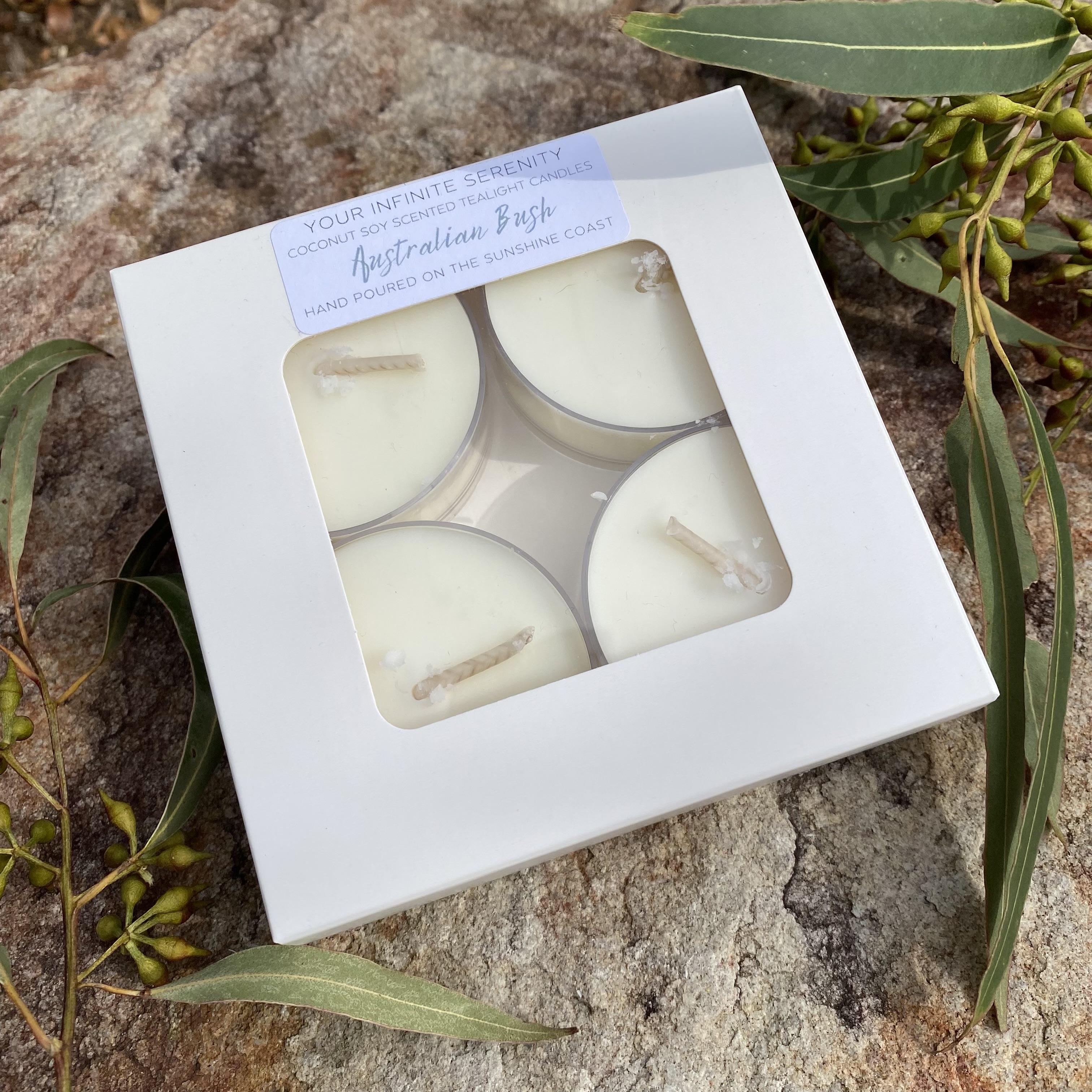 4pk Australian Bush Coconut Soy Maxi Tealight Candles