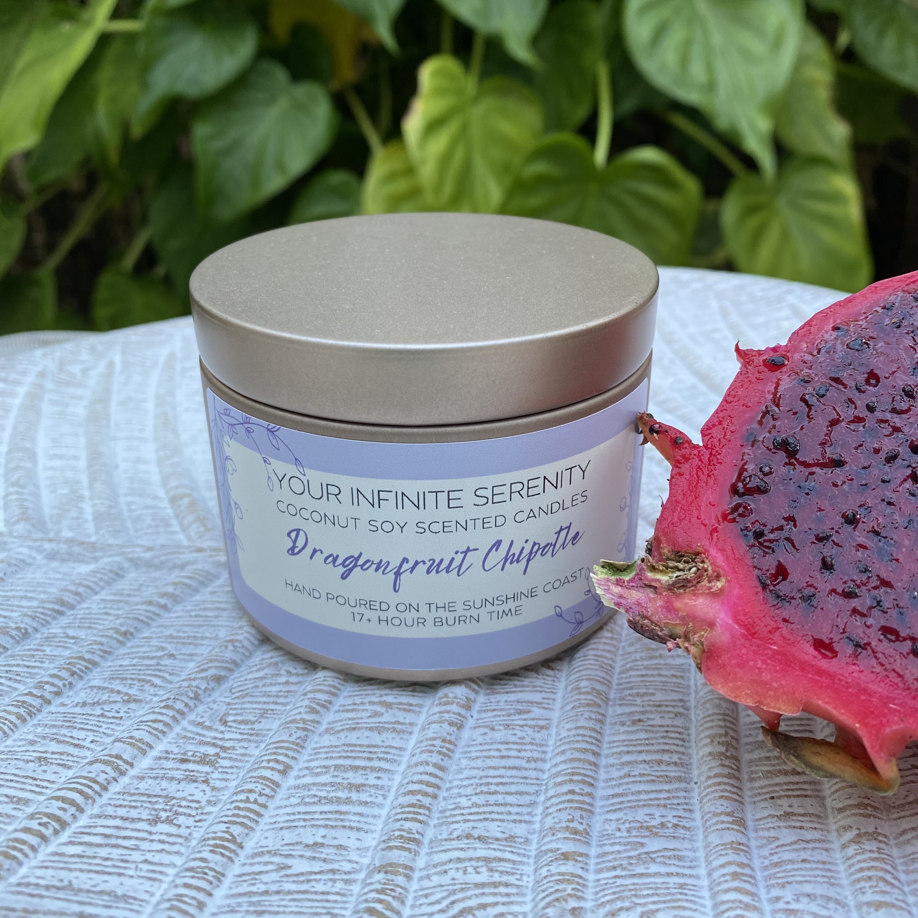 Dragonfruit Chipotle Small Coconut Soy Candle Tin