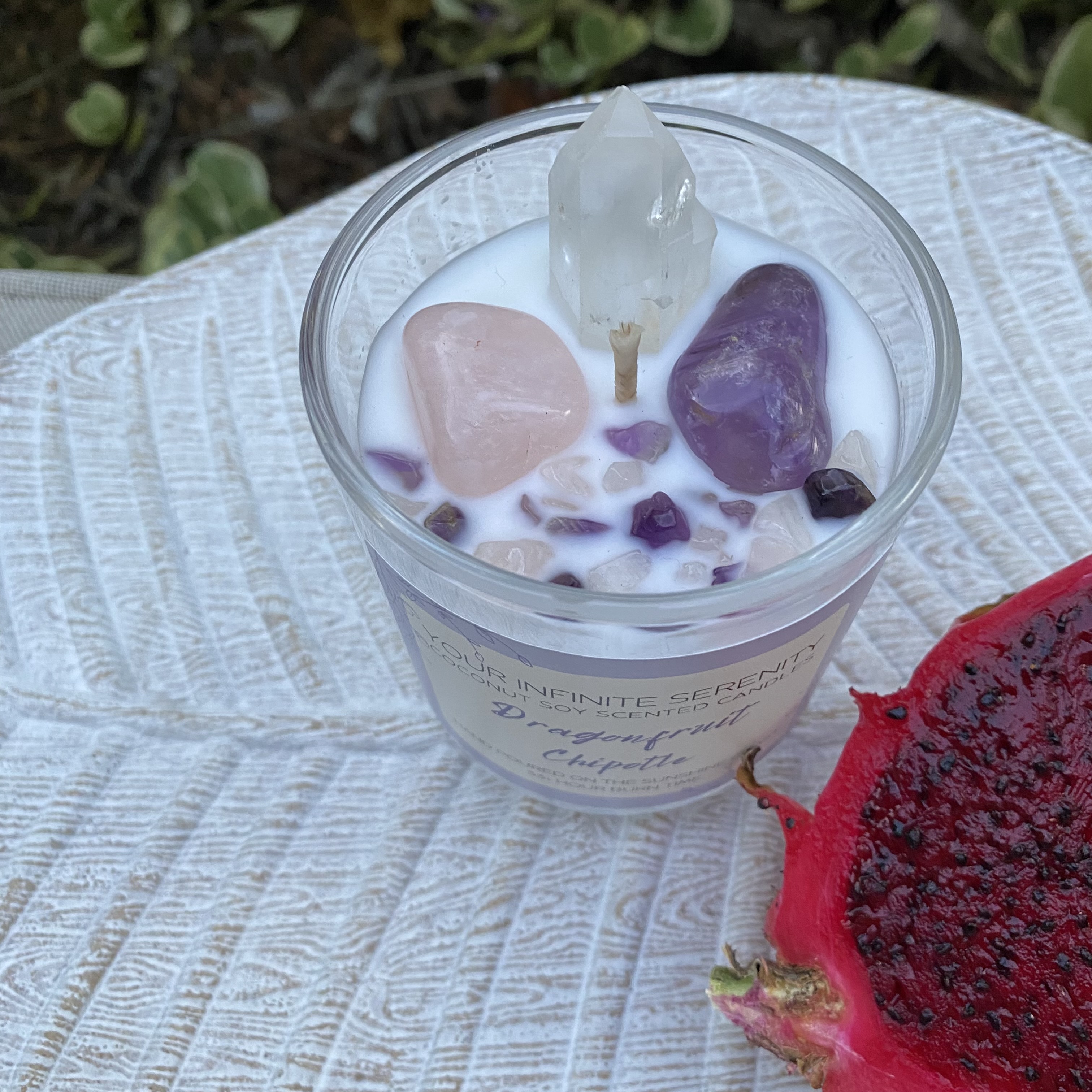 Dragonfruit Chipotle Medium Coconut Soy Crystal Candle