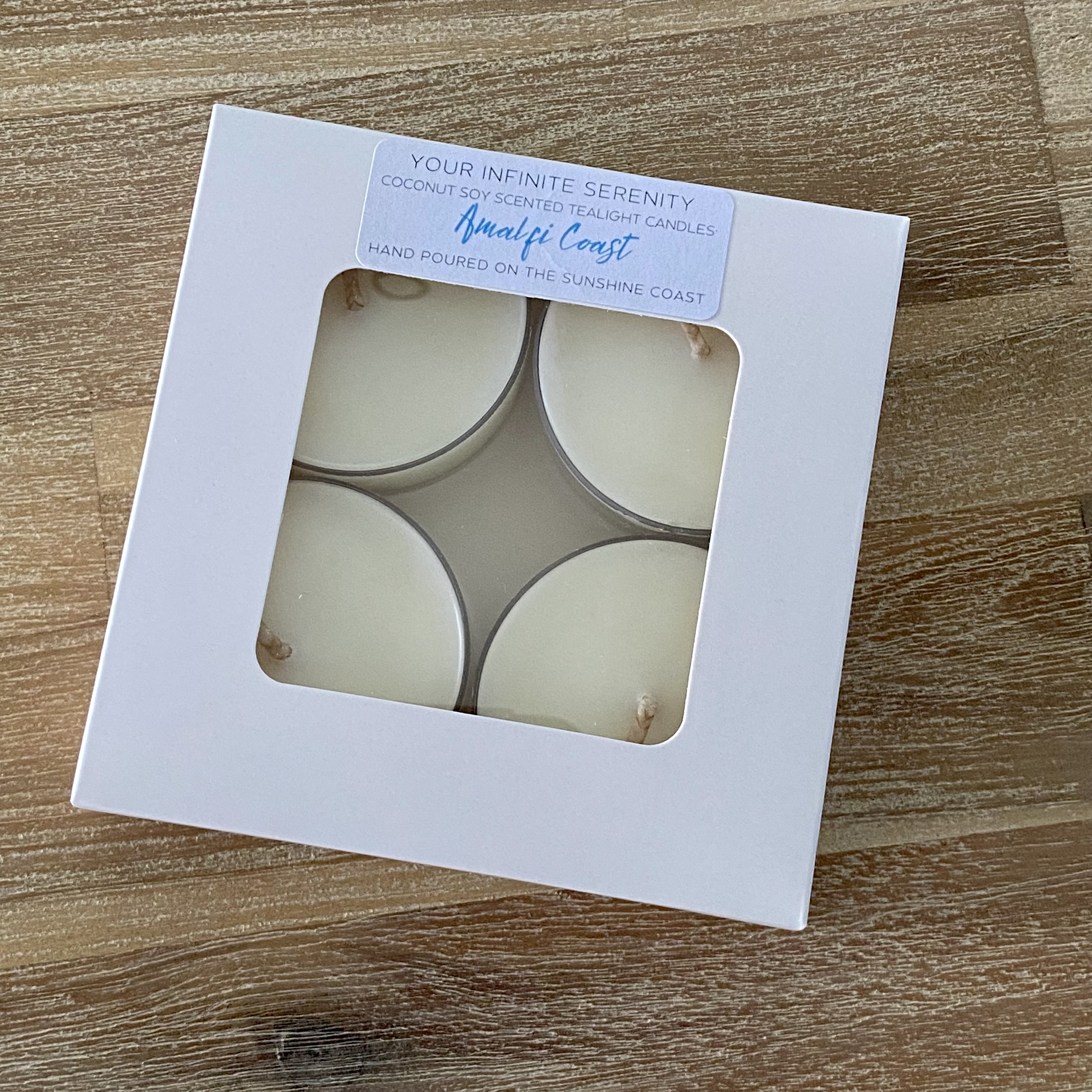 4pk Amalfi Coast Coconut Soy Maxi Tealight Candles