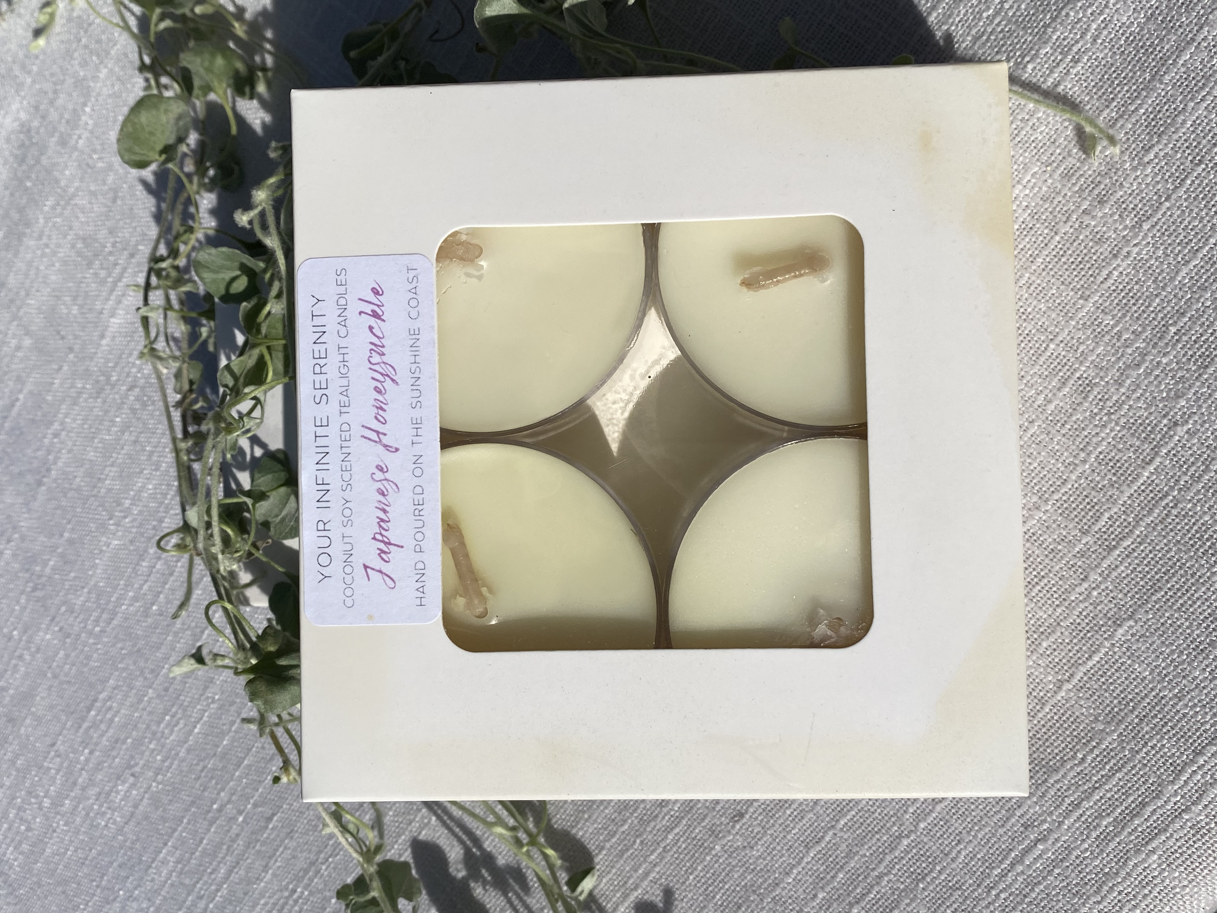 4pk Japanese Honeysuckle Coconut Soy Maxi Tealight Candles