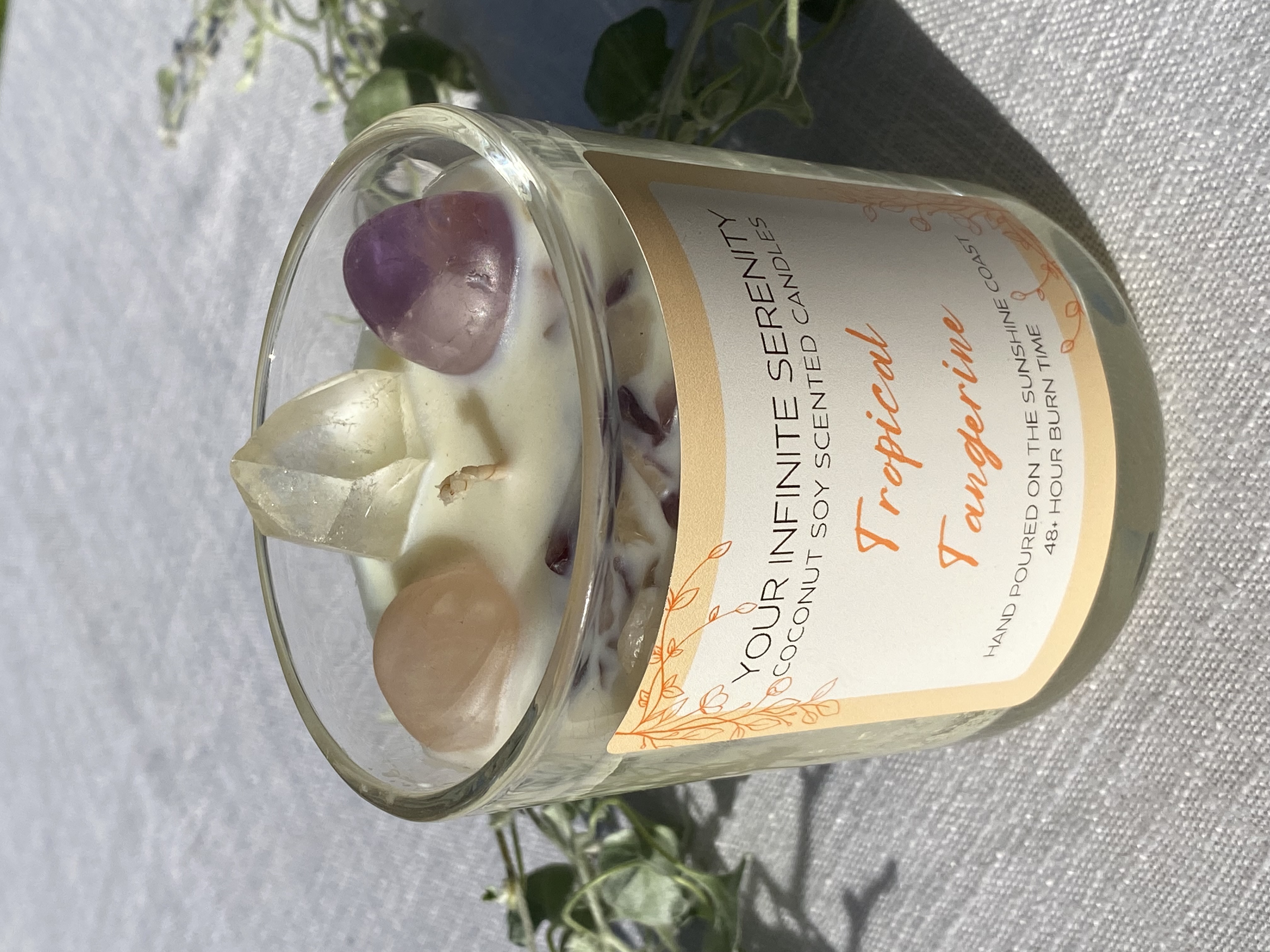 Tropical Tangerine Large Coconut Soy Crystal Candle