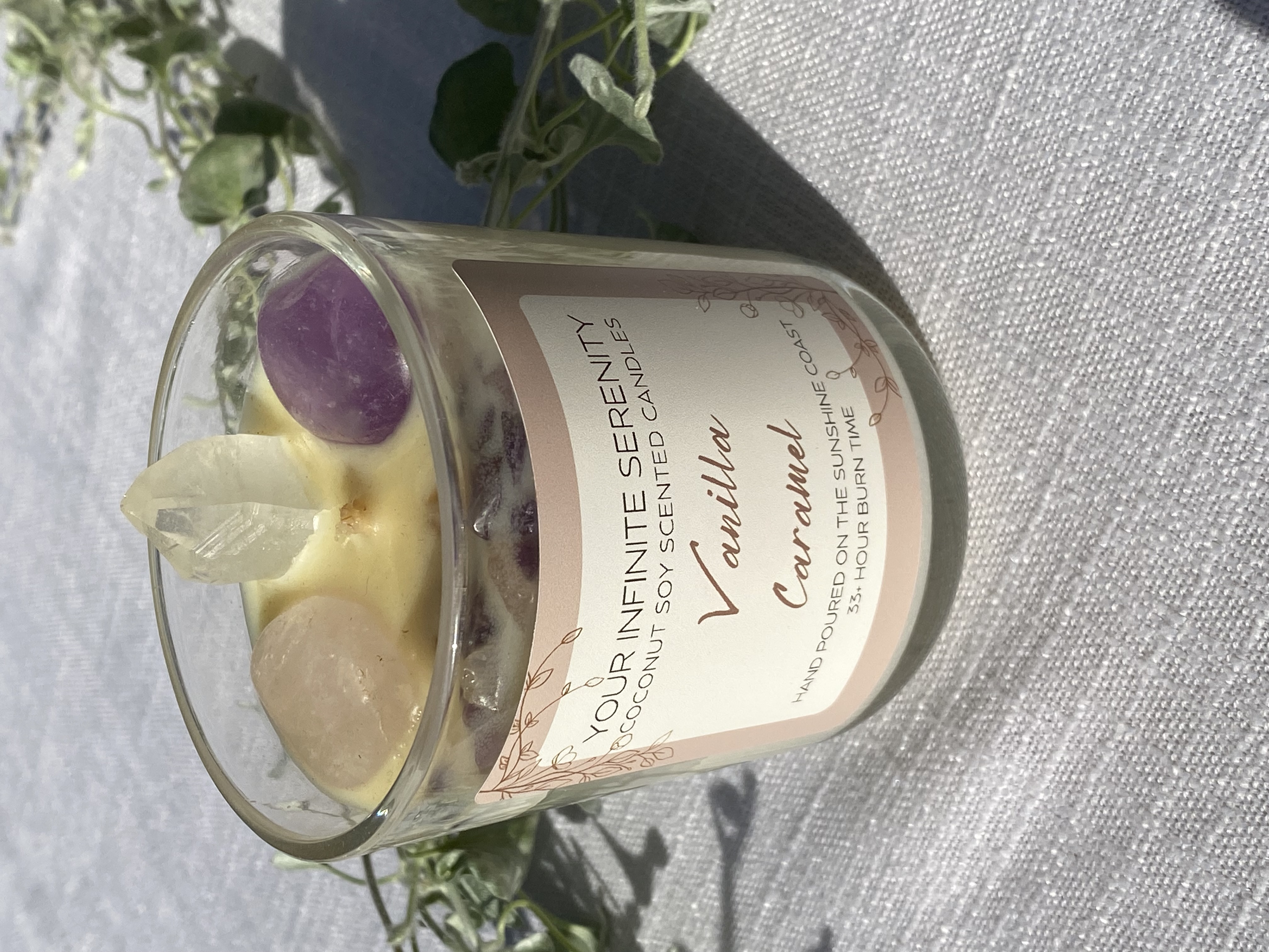 Vanilla Caramel Medium Coconut Soy Crystal Candle