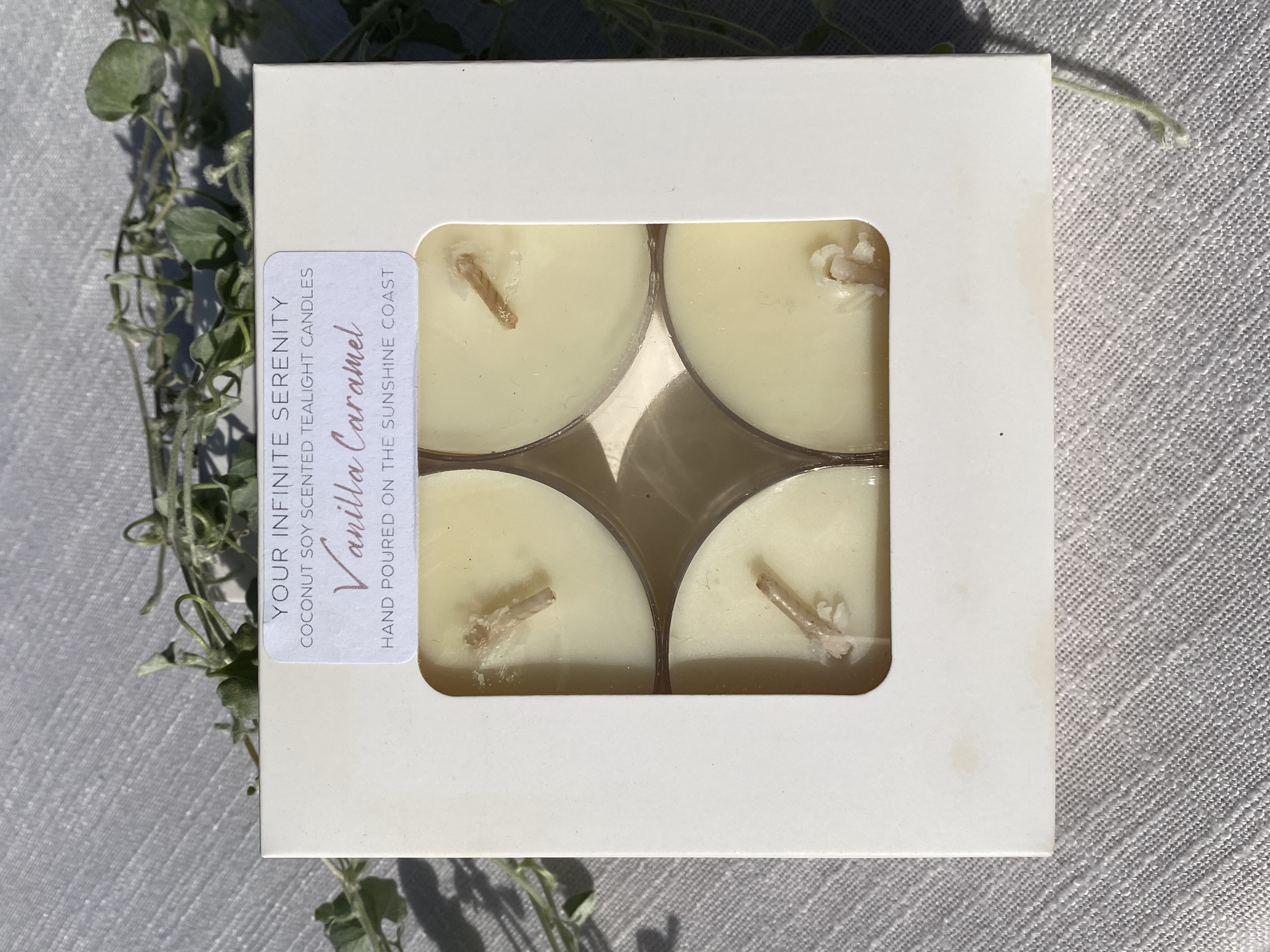 4pk Vanilla Caramel Coconut Soy Maxi Tealight Candles