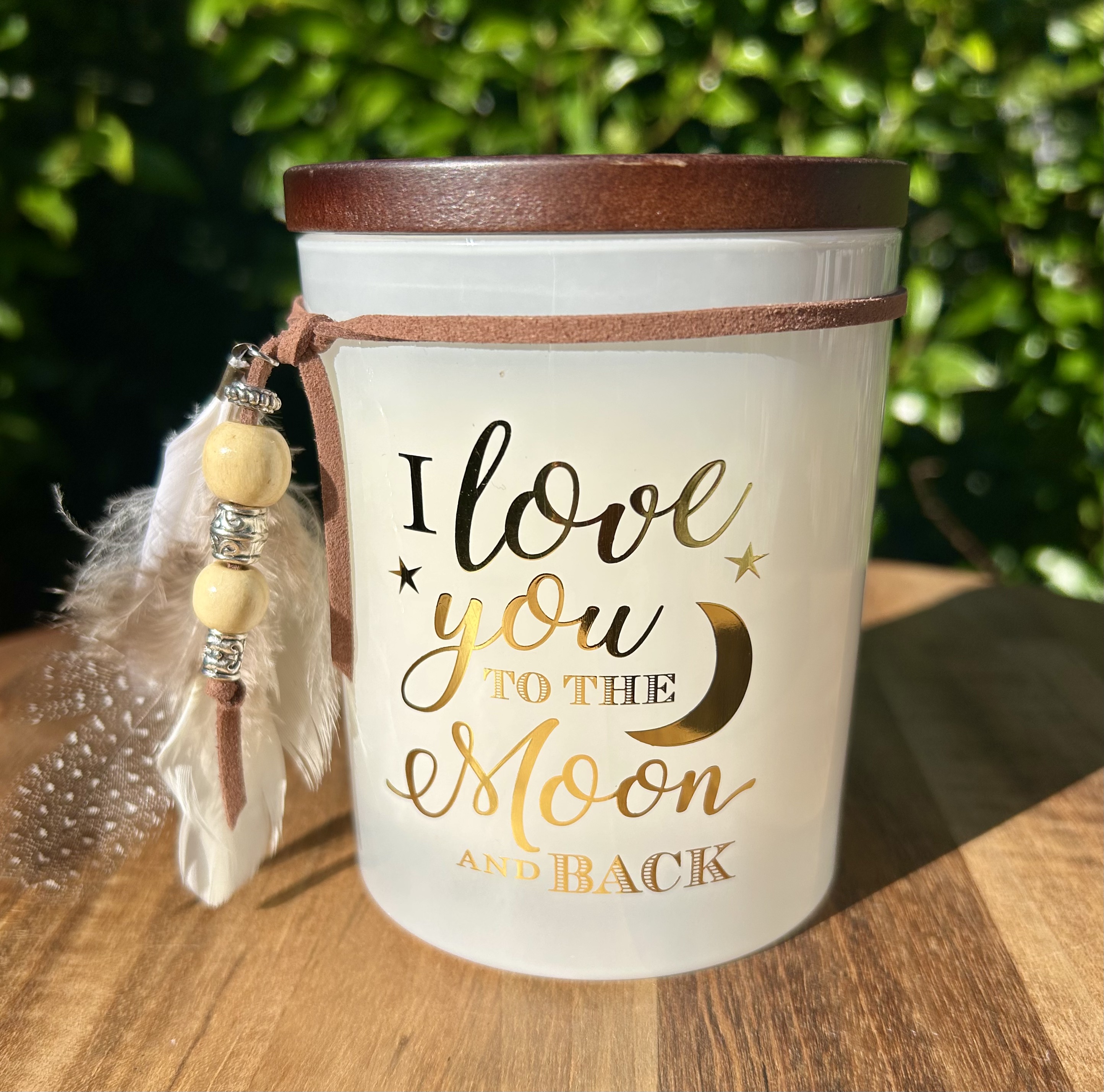 Tropical Tangerine Large White Love You to the Moon Coconut Soy Candle