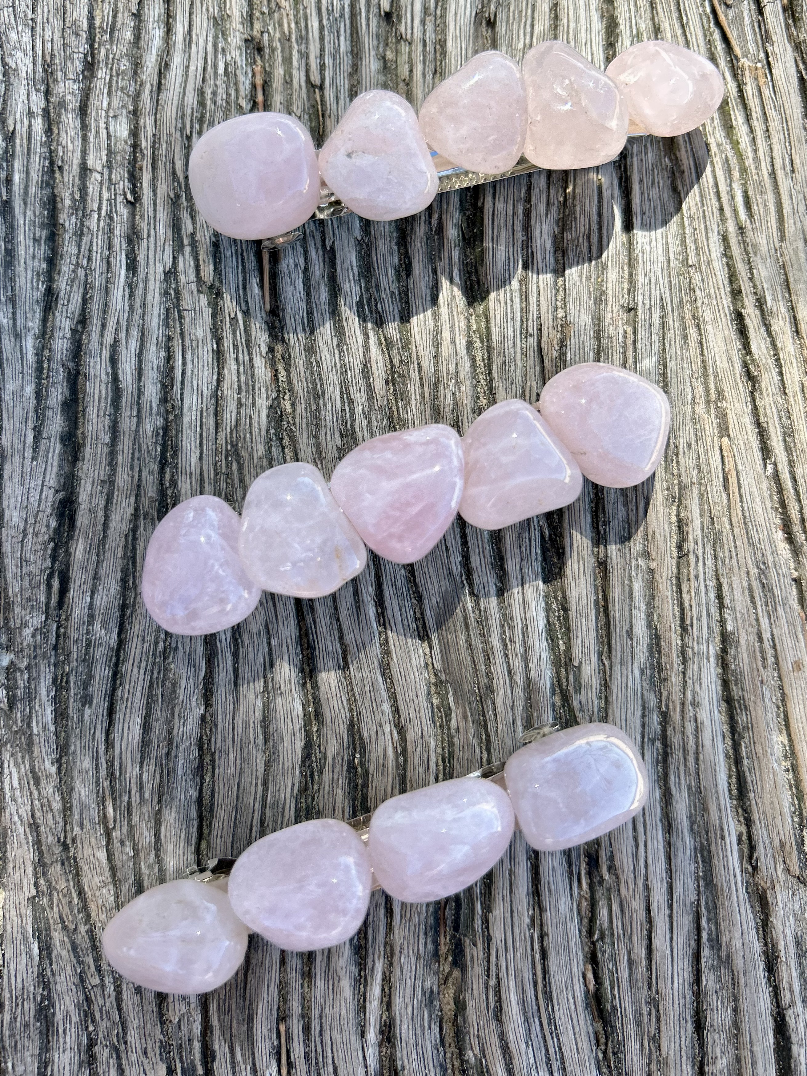 Rose Quartz Hair Clip