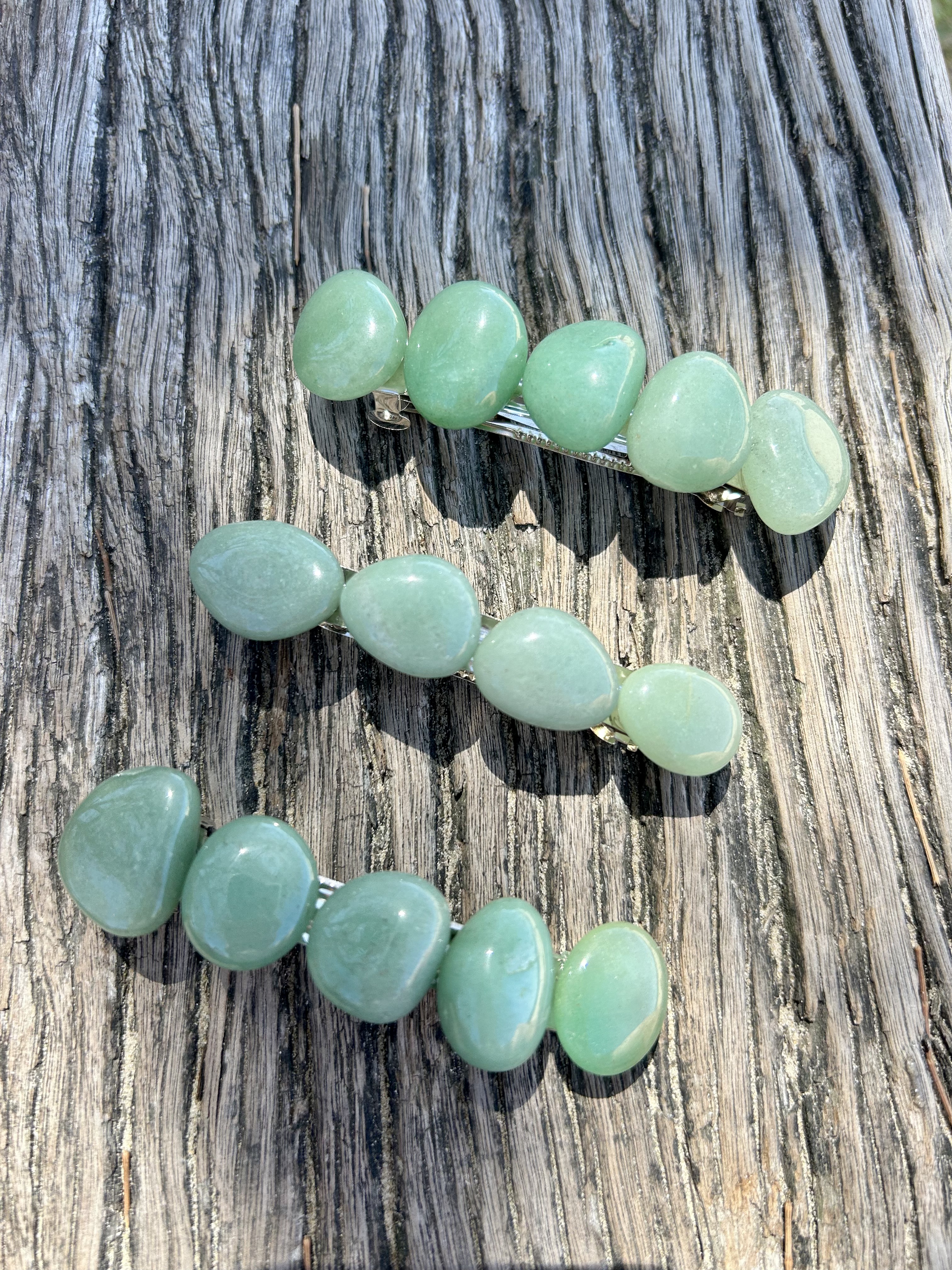 Green Aventurine Hair Clip