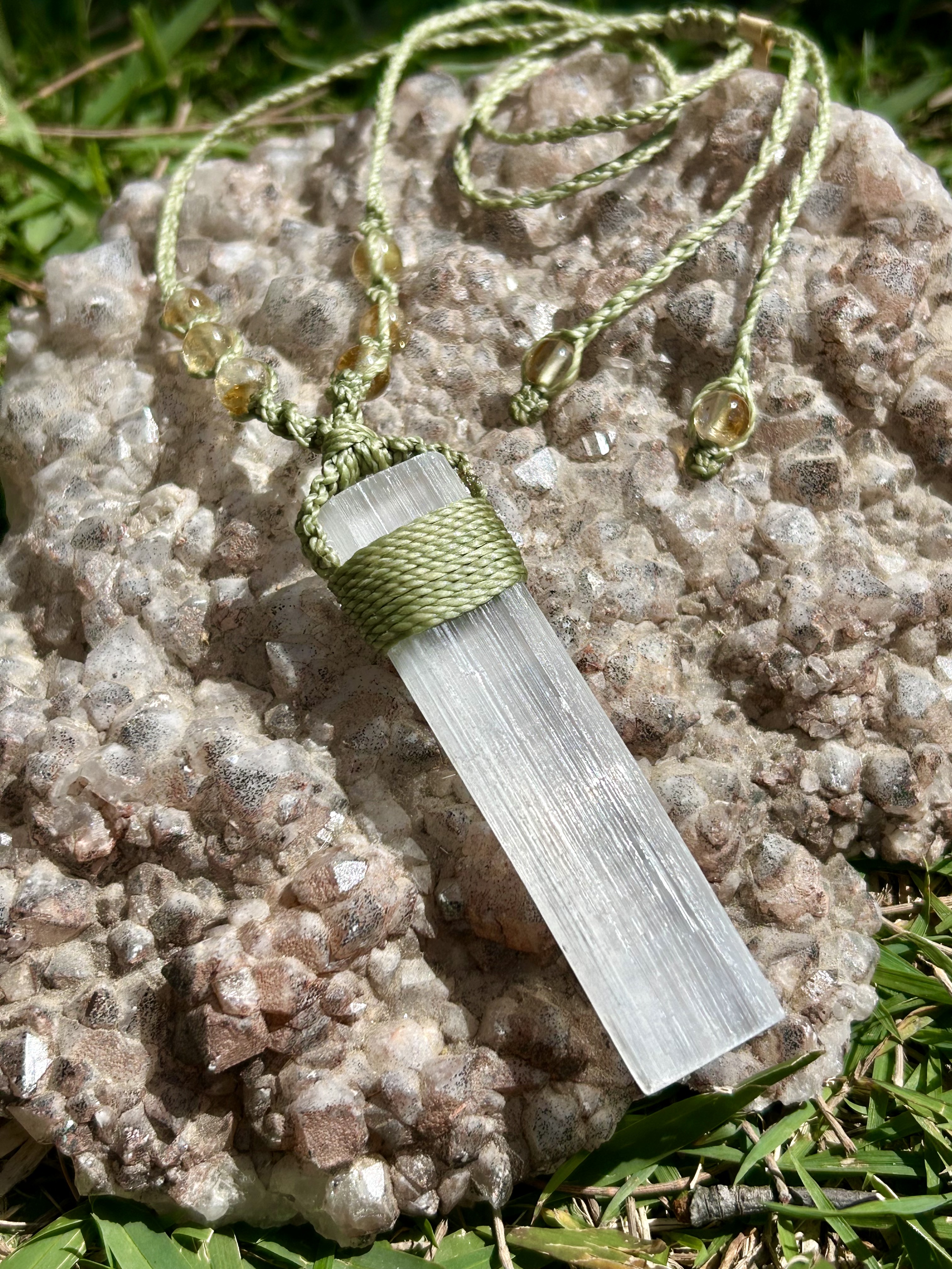 Selenite Necklace