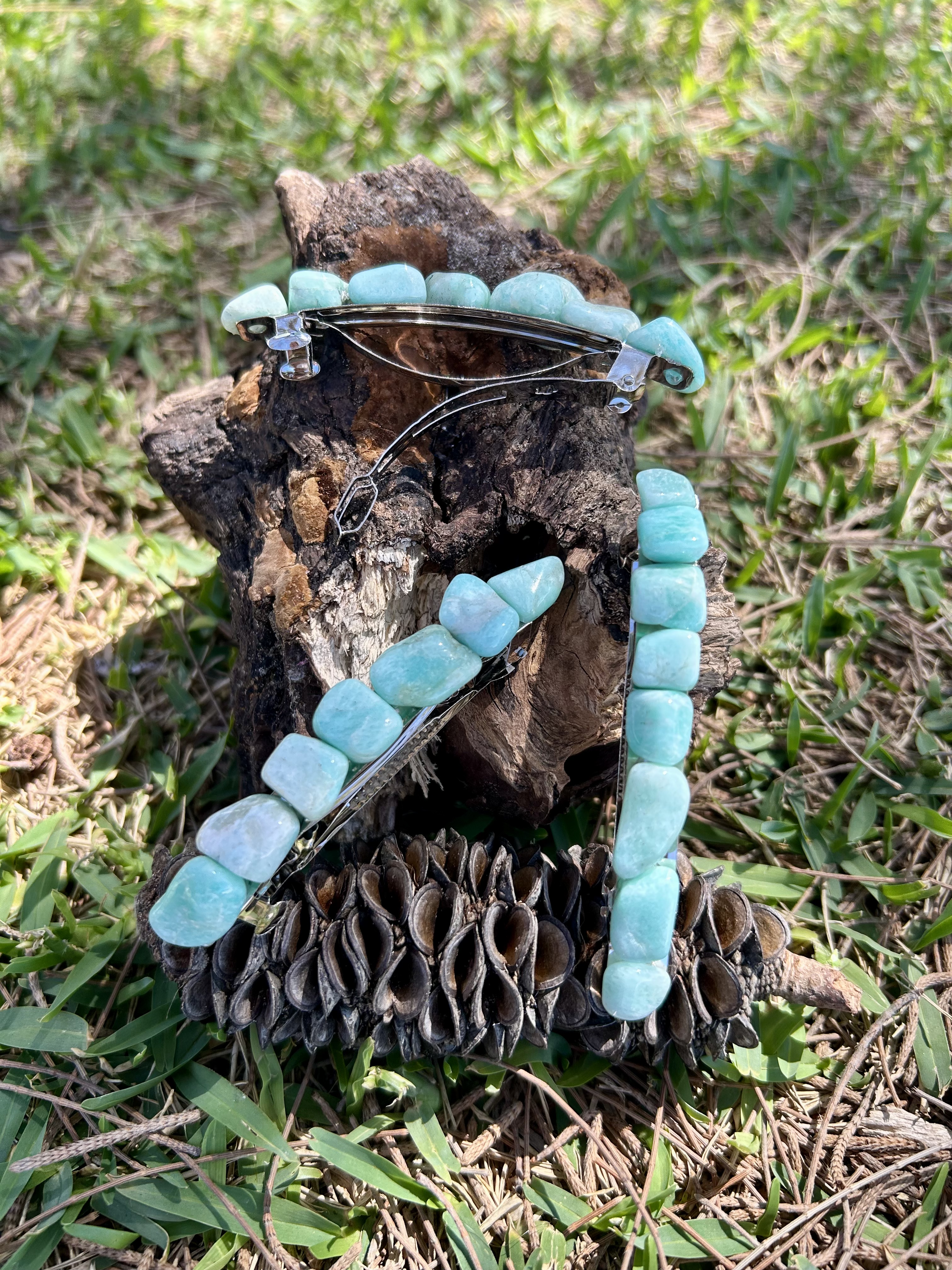 Amazonite Hair Clip