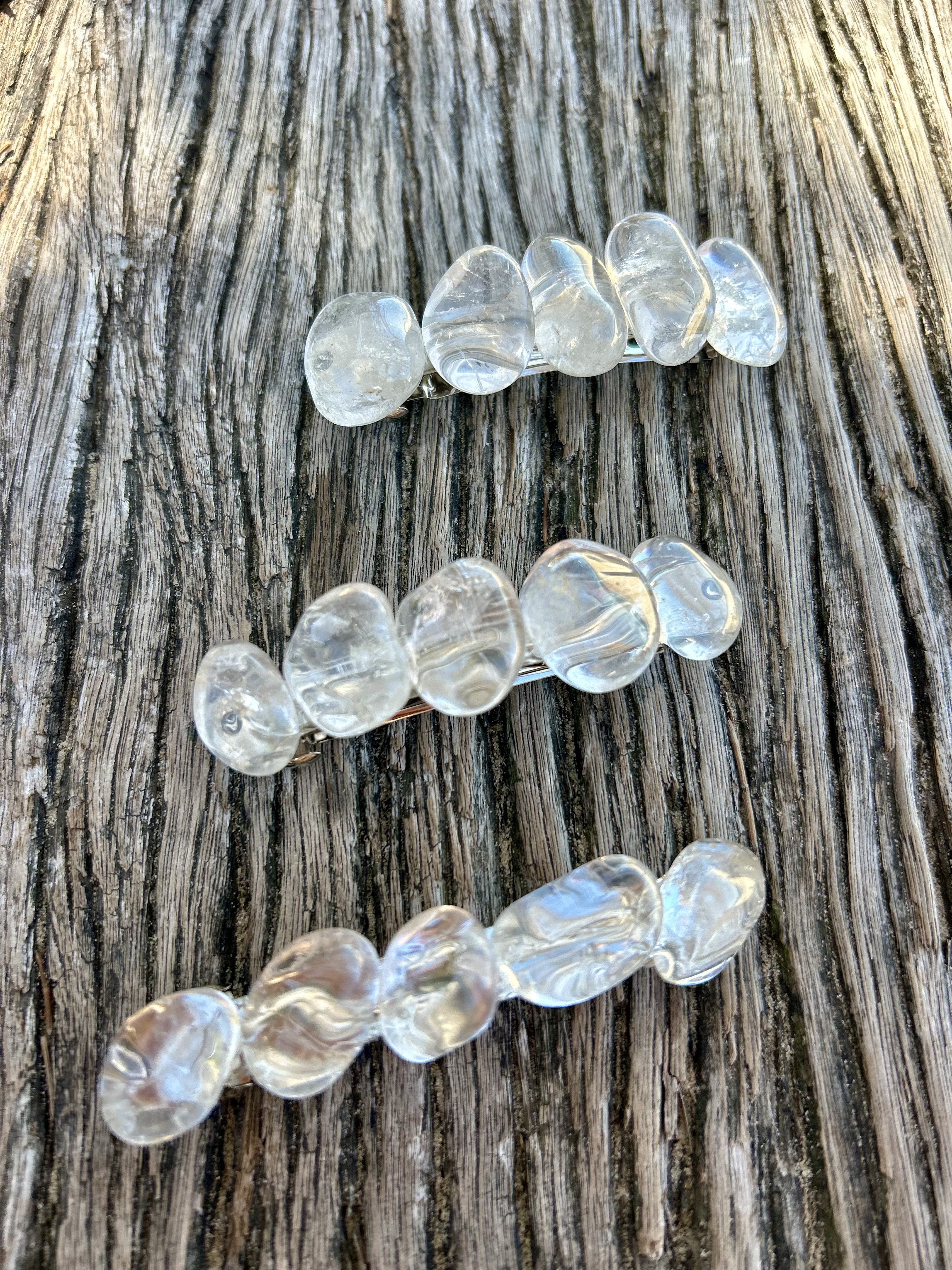 Clear Quartz Hair Clip